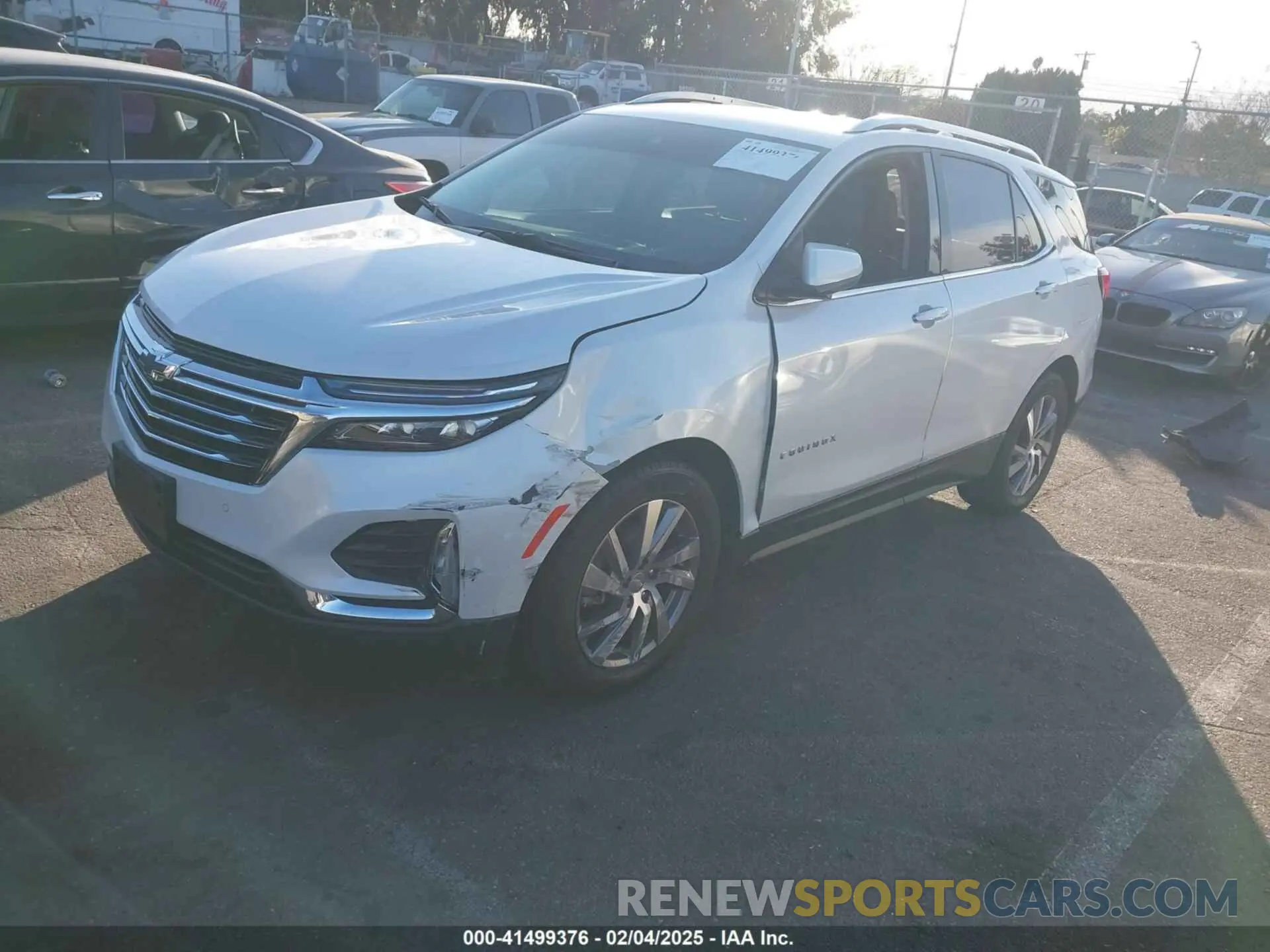 2 Photograph of a damaged car 3GNAXNEV7NS190940 CHEVROLET EQUINOX 2022