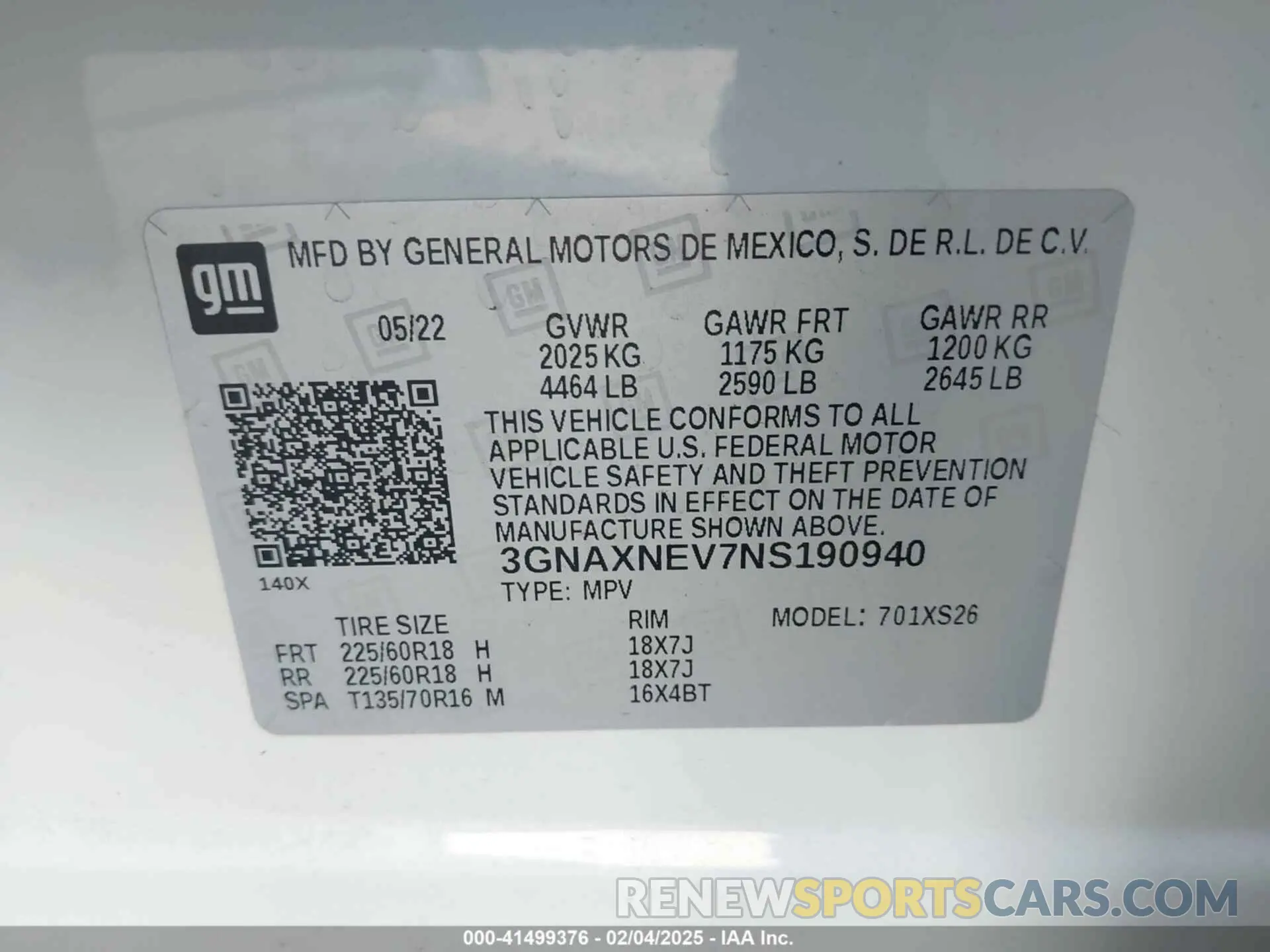 9 Photograph of a damaged car 3GNAXNEV7NS190940 CHEVROLET EQUINOX 2022