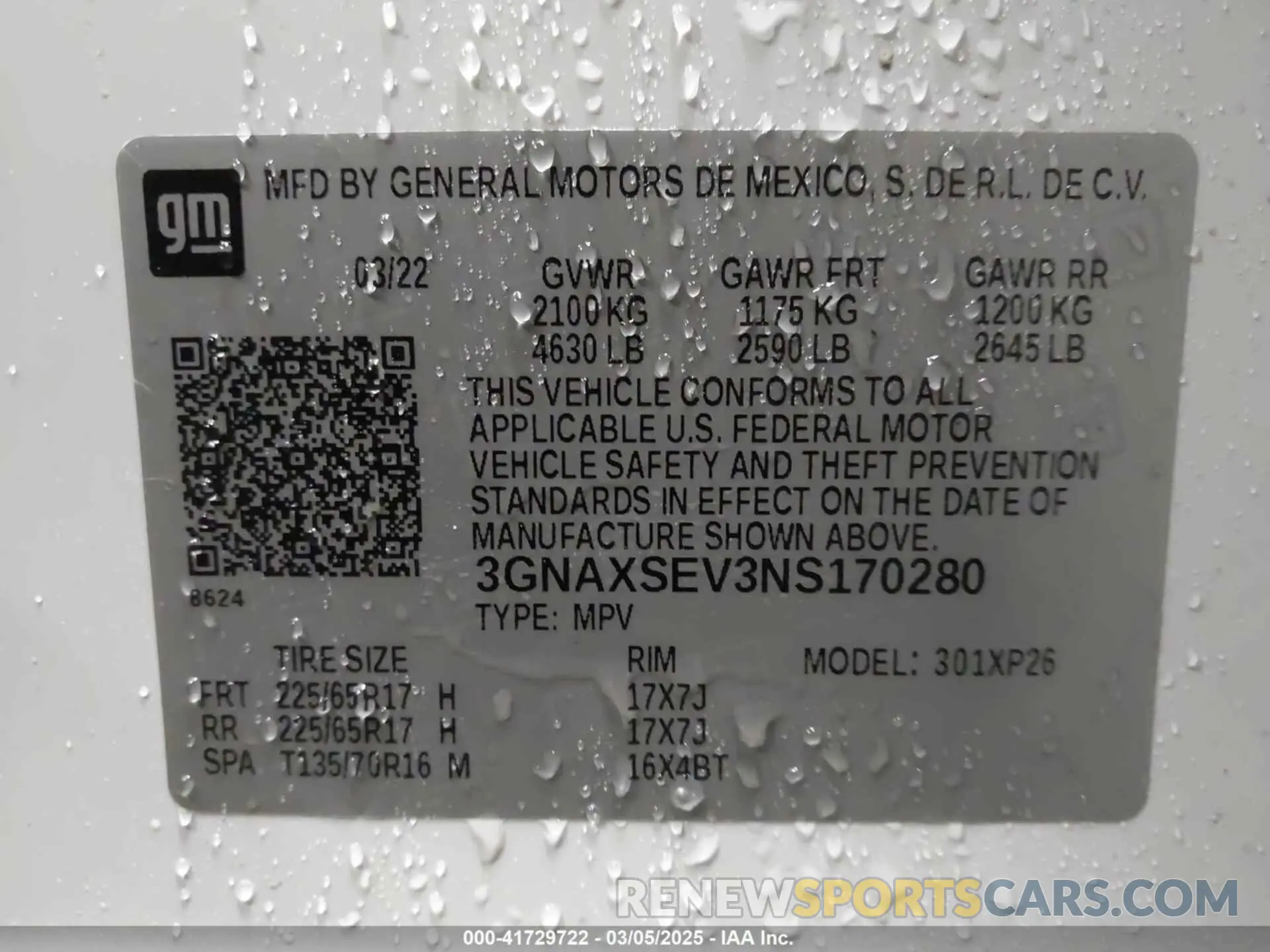 9 Photograph of a damaged car 3GNAXSEV3NS170280 CHEVROLET EQUINOX 2022