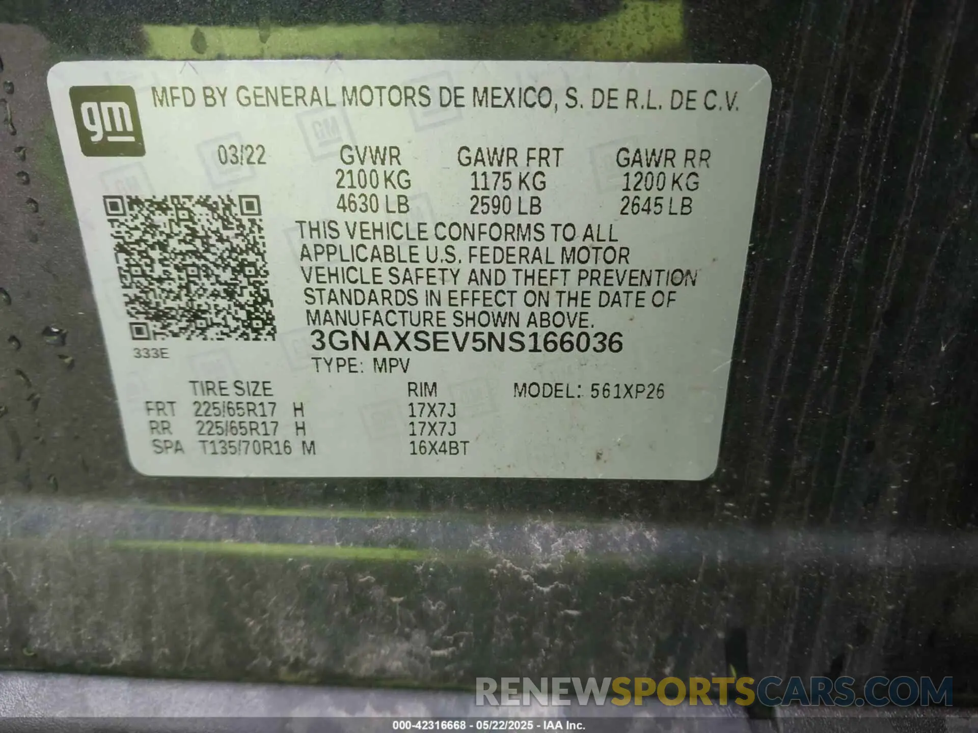 9 Photograph of a damaged car 3GNAXSEV5NS166036 CHEVROLET EQUINOX 2022
