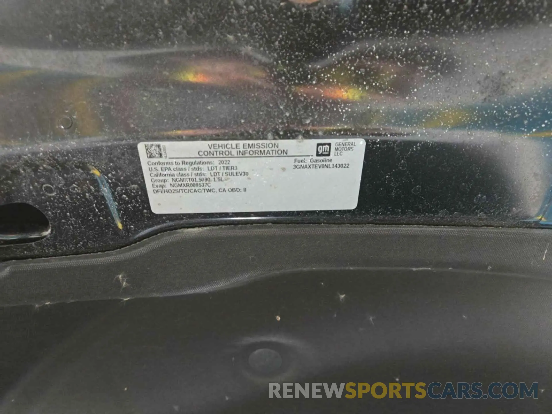 38 Photograph of a damaged car 3GNAXTEV0NL143022 CHEVROLET EQUINOX 2022