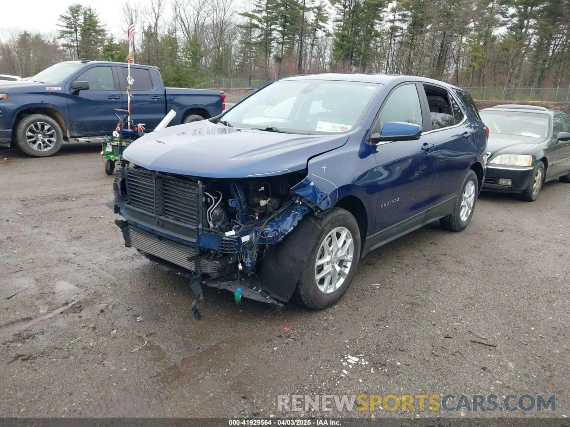 2 Photograph of a damaged car 3GNAXTEV0NL150455 CHEVROLET EQUINOX 2022
