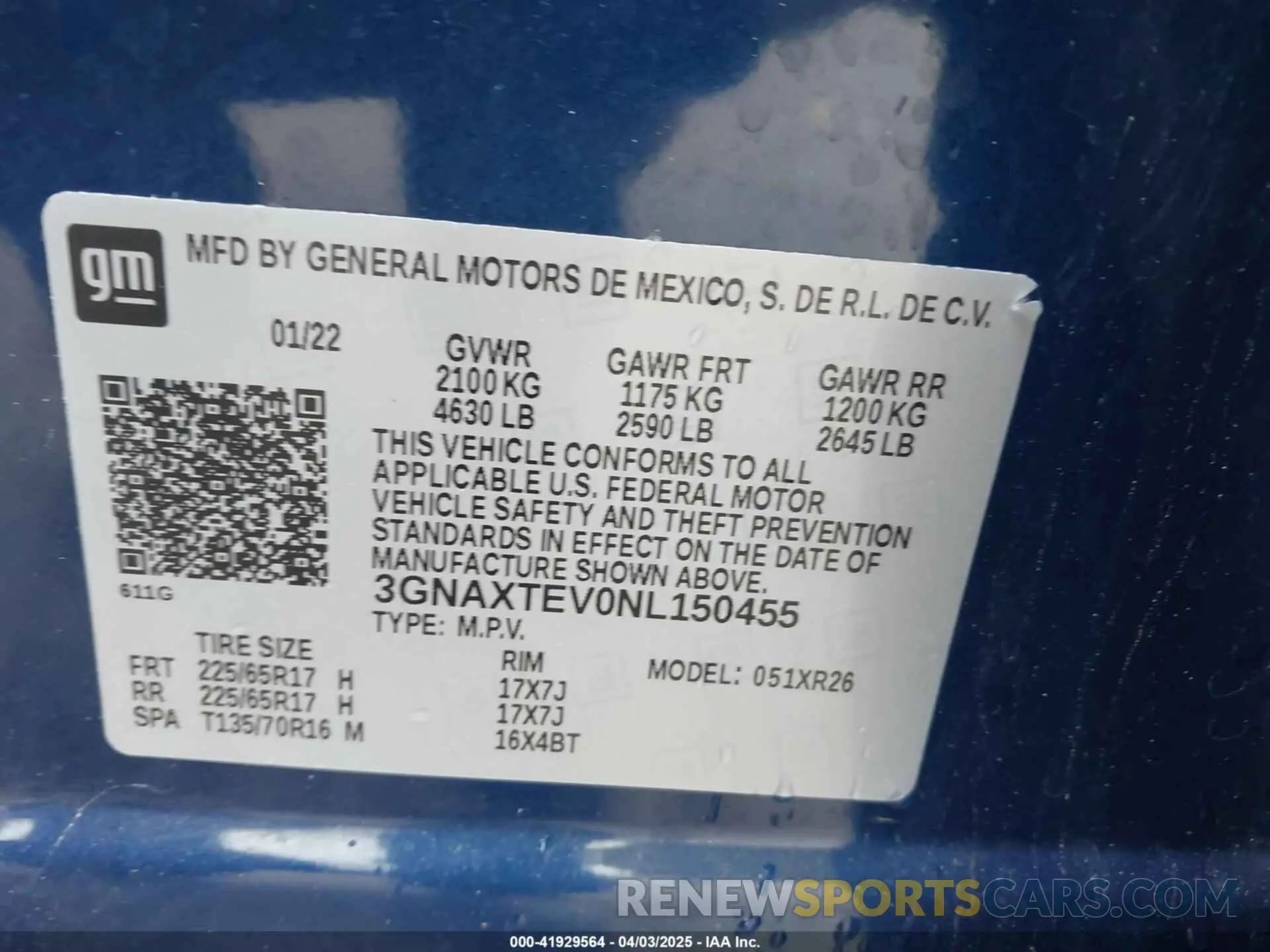 9 Photograph of a damaged car 3GNAXTEV0NL150455 CHEVROLET EQUINOX 2022