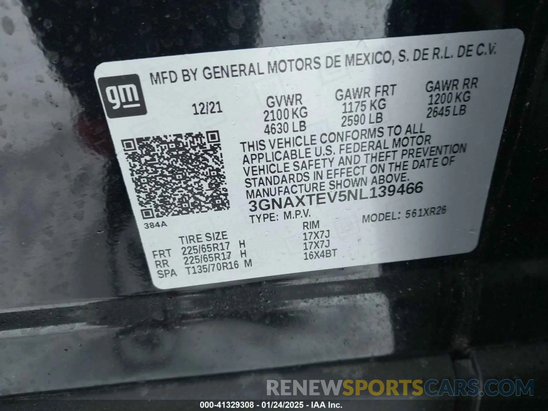 9 Photograph of a damaged car 3GNAXTEV5NL139466 CHEVROLET EQUINOX 2022