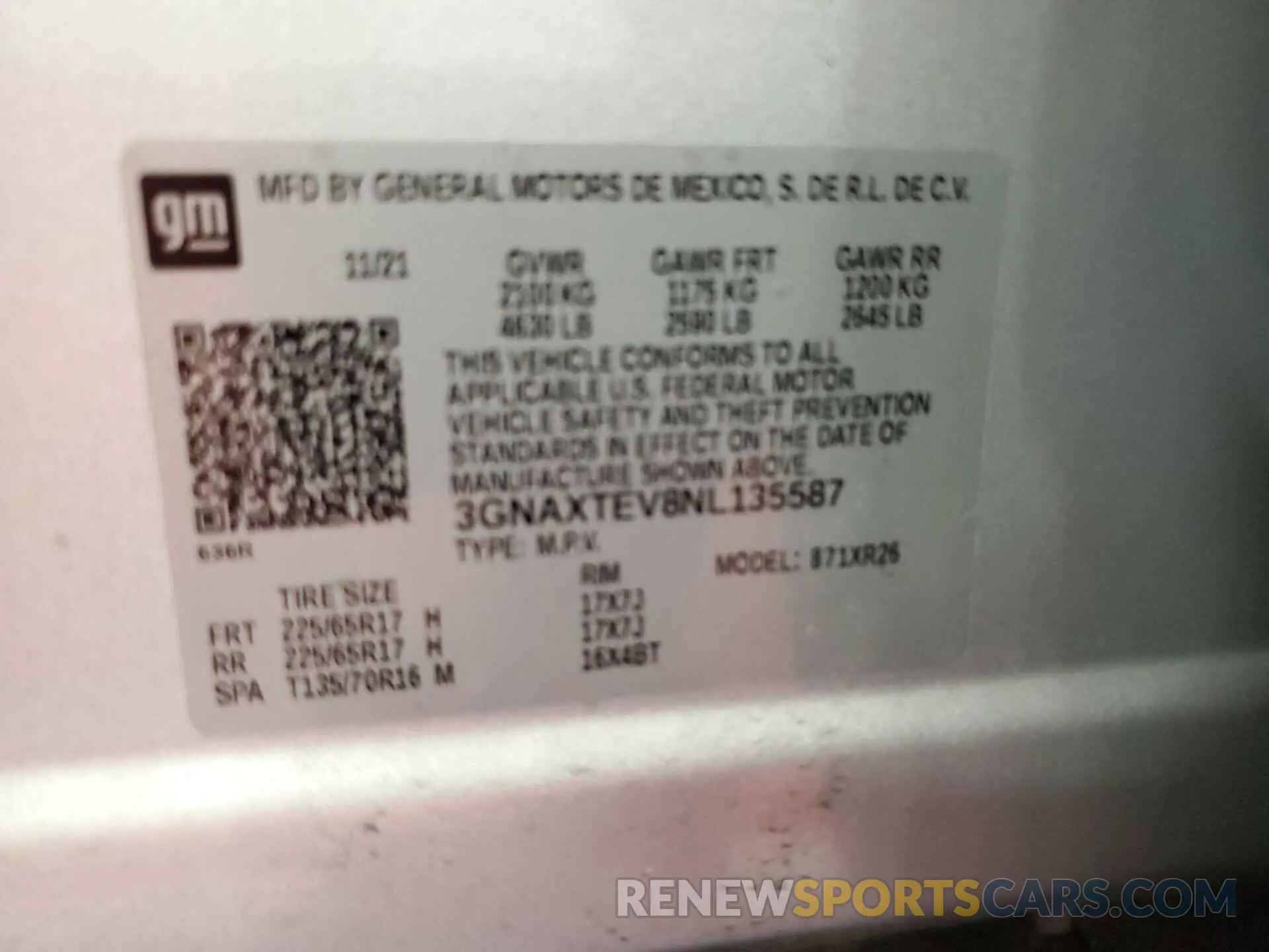 9 Photograph of a damaged car 3GNAXTEV8NL135587 CHEVROLET EQUINOX 2022