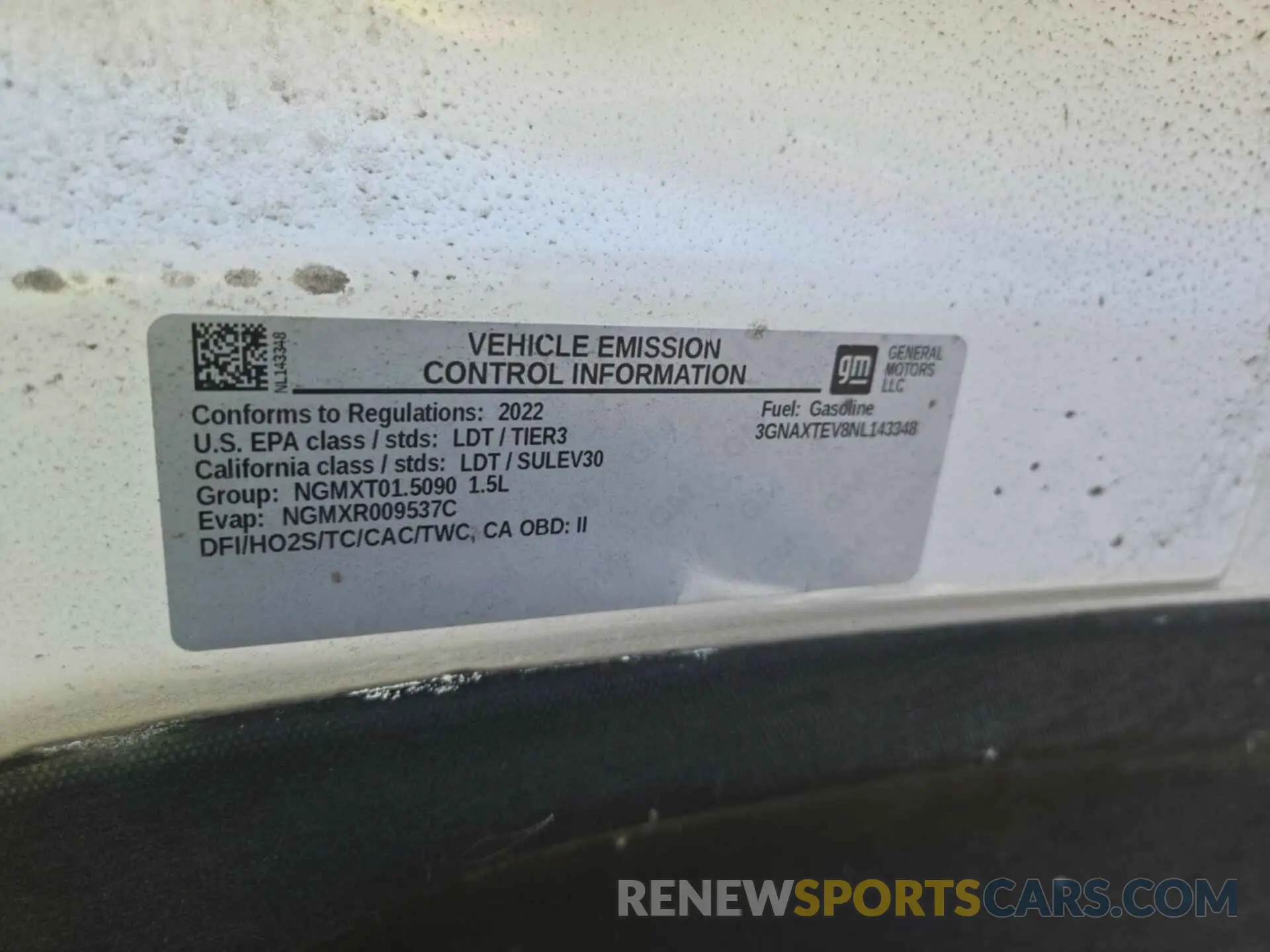 8 Photograph of a damaged car 3GNAXTEV8NL143348 CHEVROLET EQUINOX 2022
