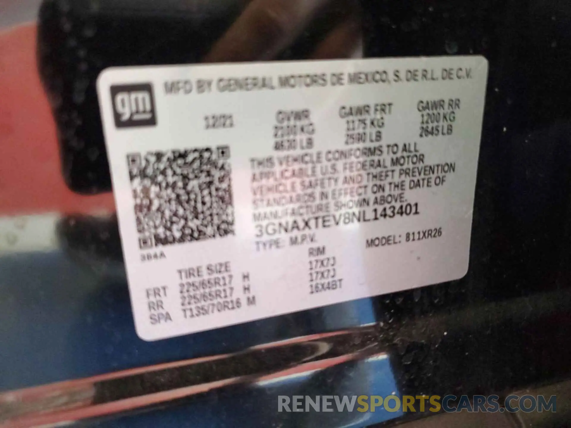 18 Photograph of a damaged car 3GNAXTEV8NL143401 CHEVROLET EQUINOX 2022