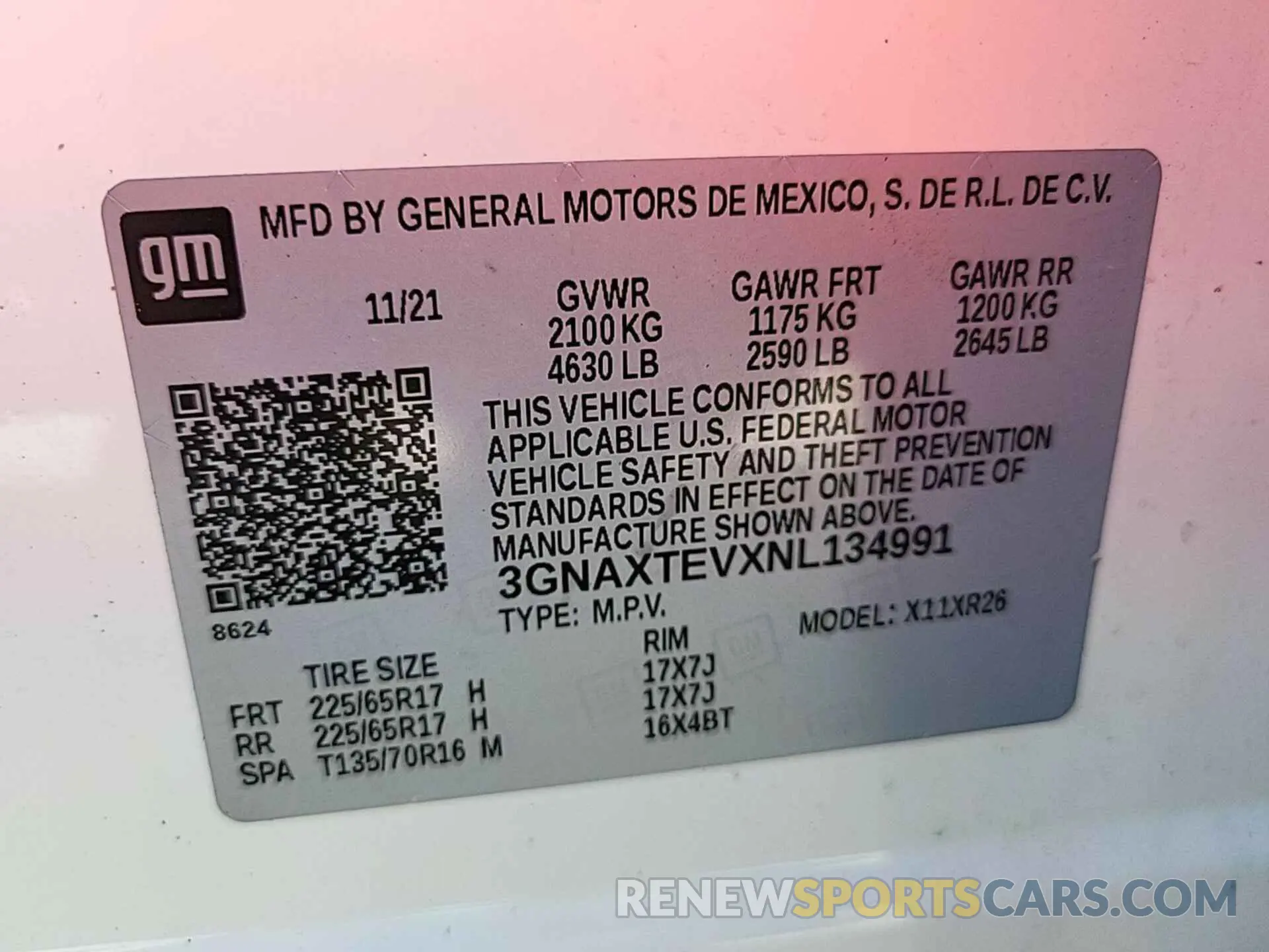 4 Photograph of a damaged car 3GNAXTEVXNL134991 CHEVROLET EQUINOX 2022