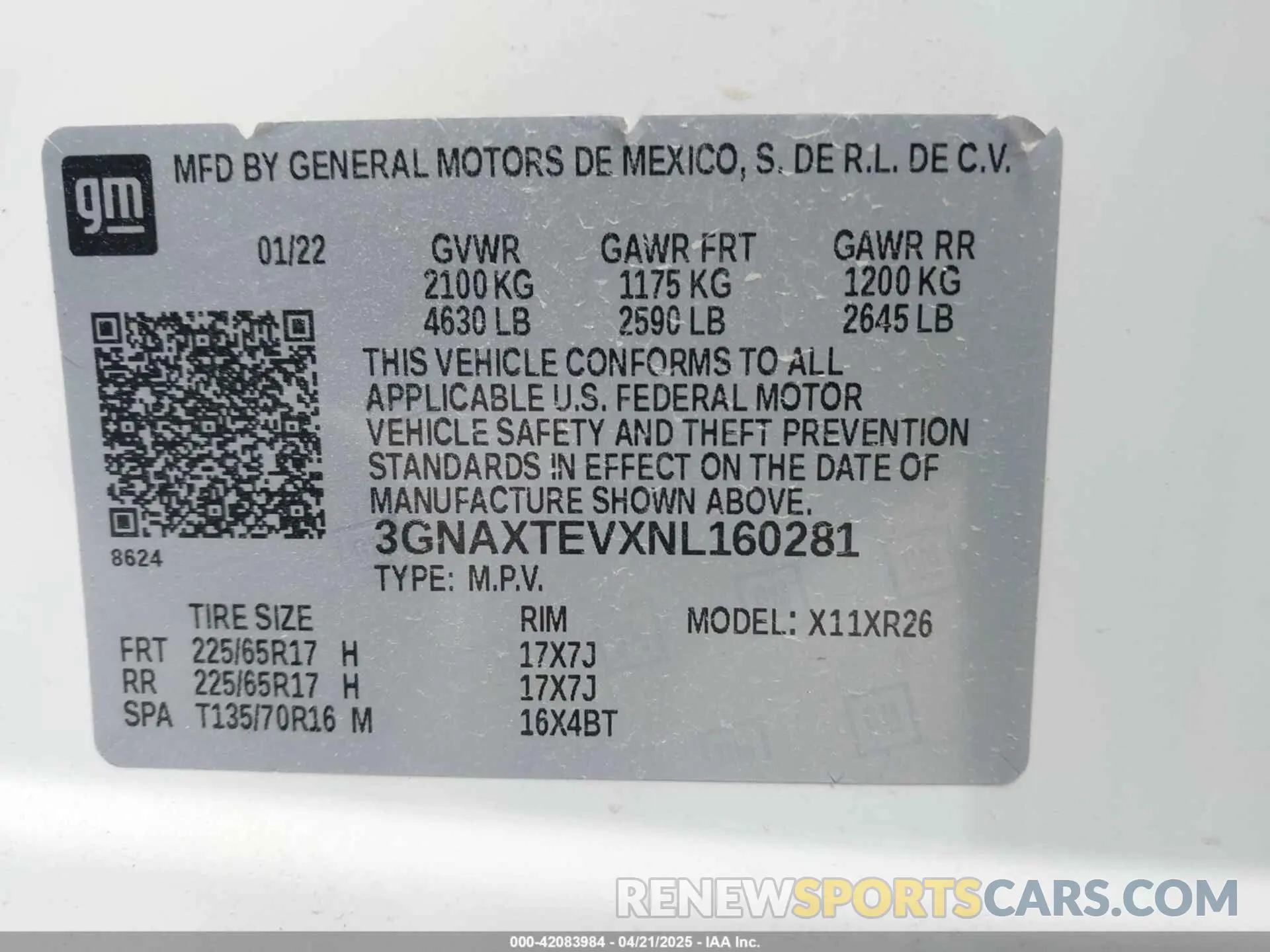 9 Photograph of a damaged car 3GNAXTEVXNL160281 CHEVROLET EQUINOX 2022