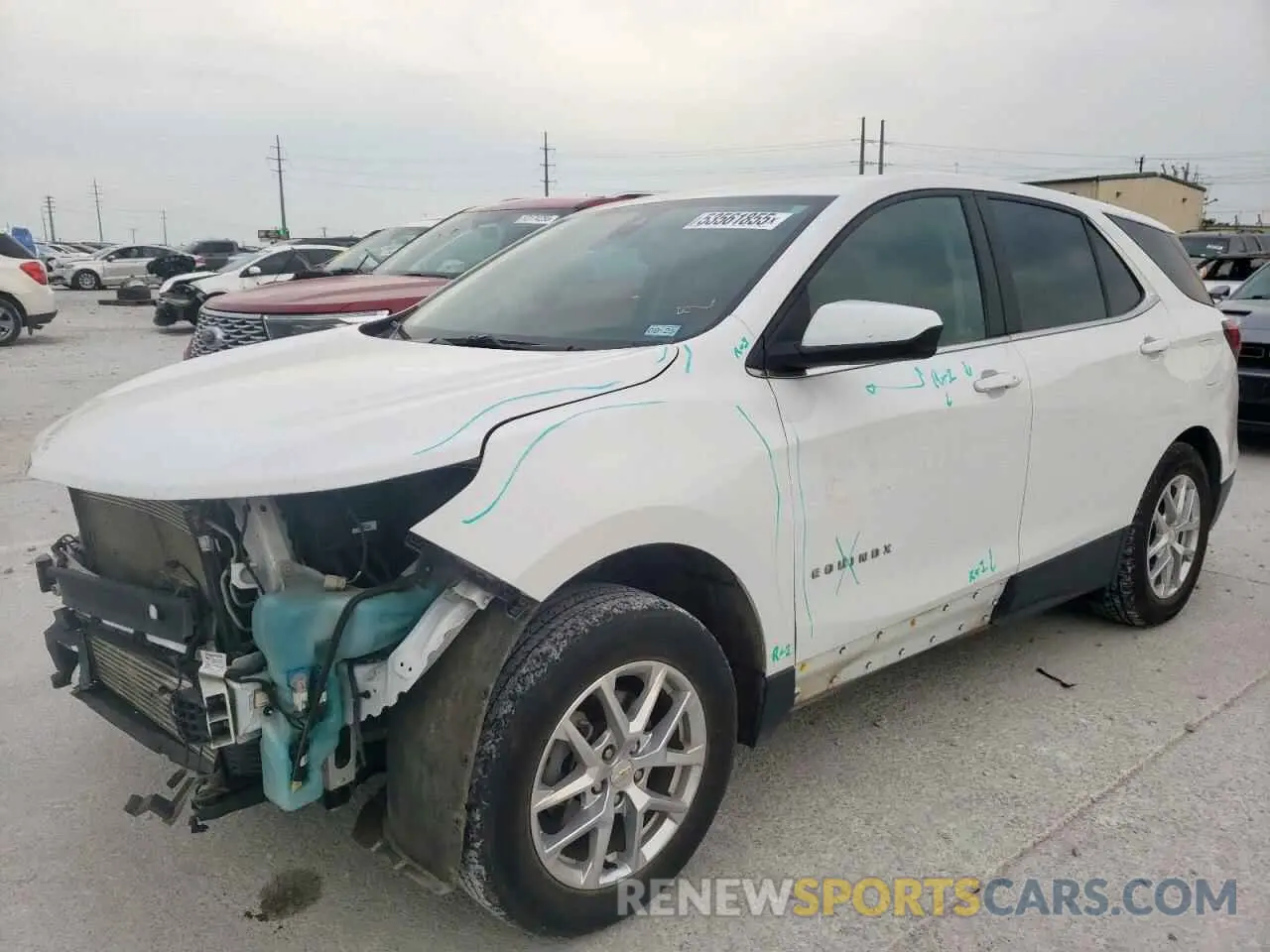1 Photograph of a damaged car 3GNAXUEV0NL284341 CHEVROLET EQUINOX 2022