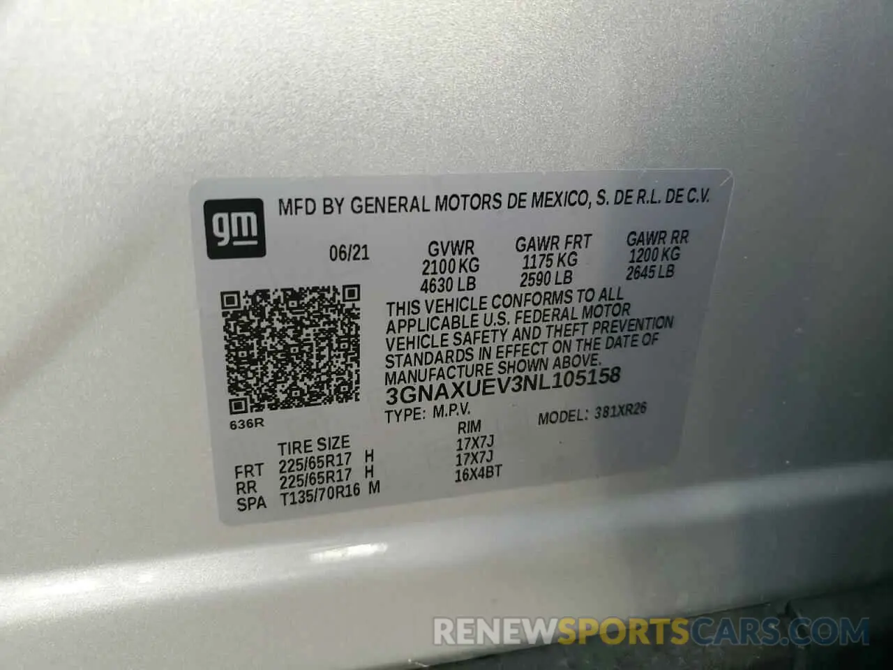 12 Photograph of a damaged car 3GNAXUEV3NL105158 CHEVROLET EQUINOX 2022