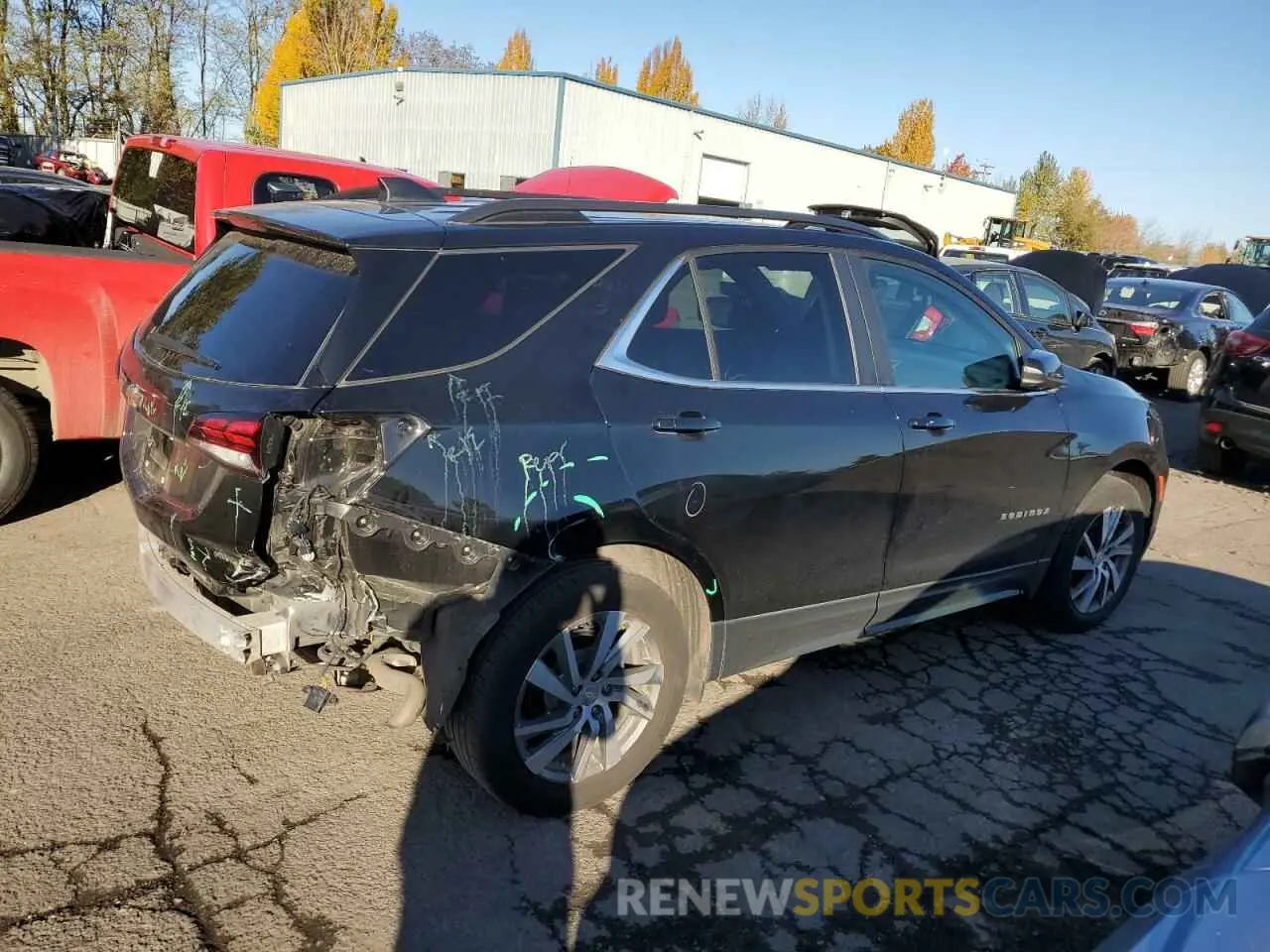 3 Photograph of a damaged car 3GNAXUEV3NL314349 CHEVROLET EQUINOX 2022