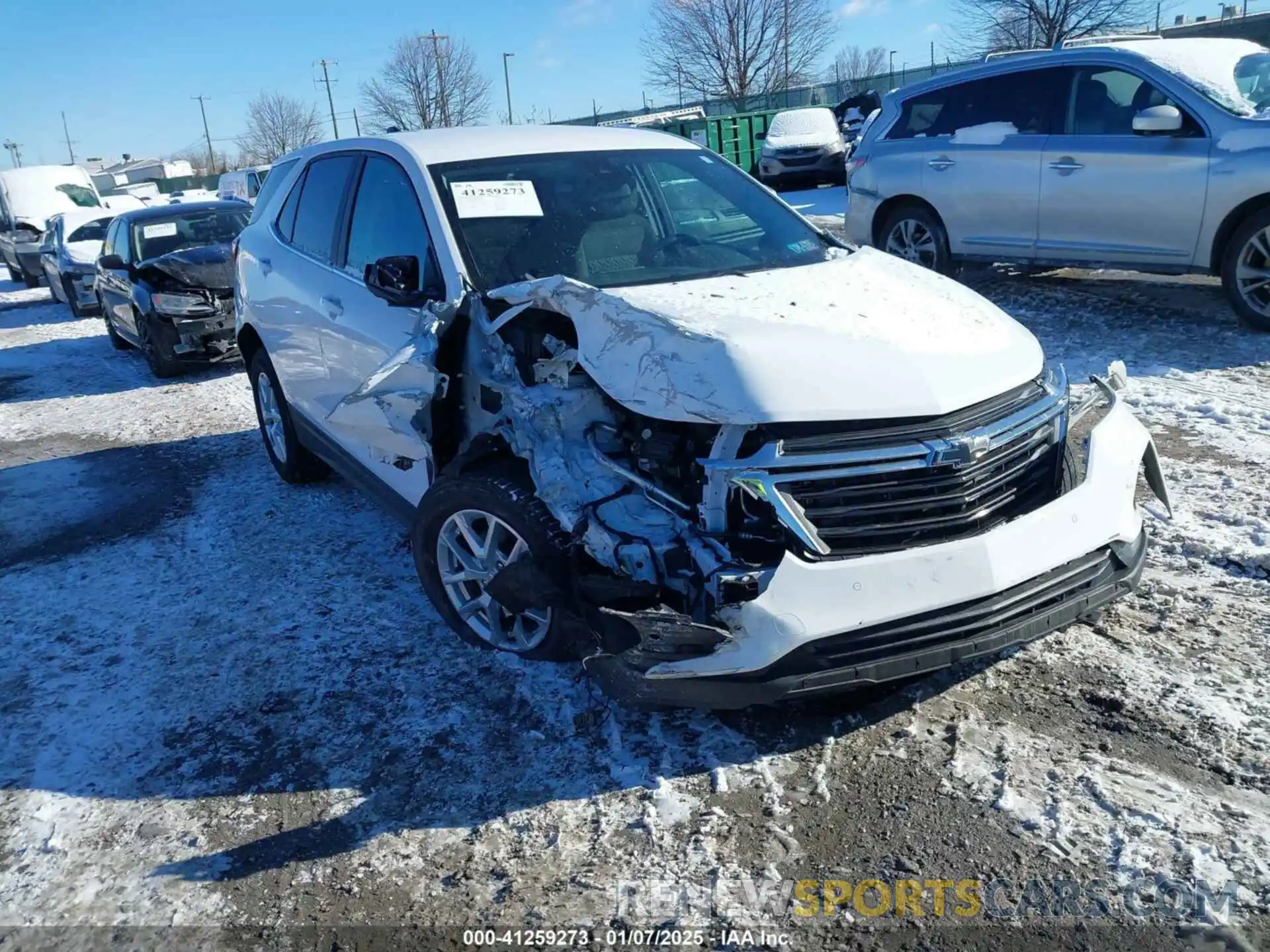 1 Photograph of a damaged car 3GNAXUEV4NL121370 CHEVROLET EQUINOX 2022