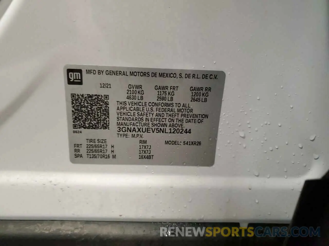14 Photograph of a damaged car 3GNAXUEV5NL120244 CHEVROLET EQUINOX 2022
