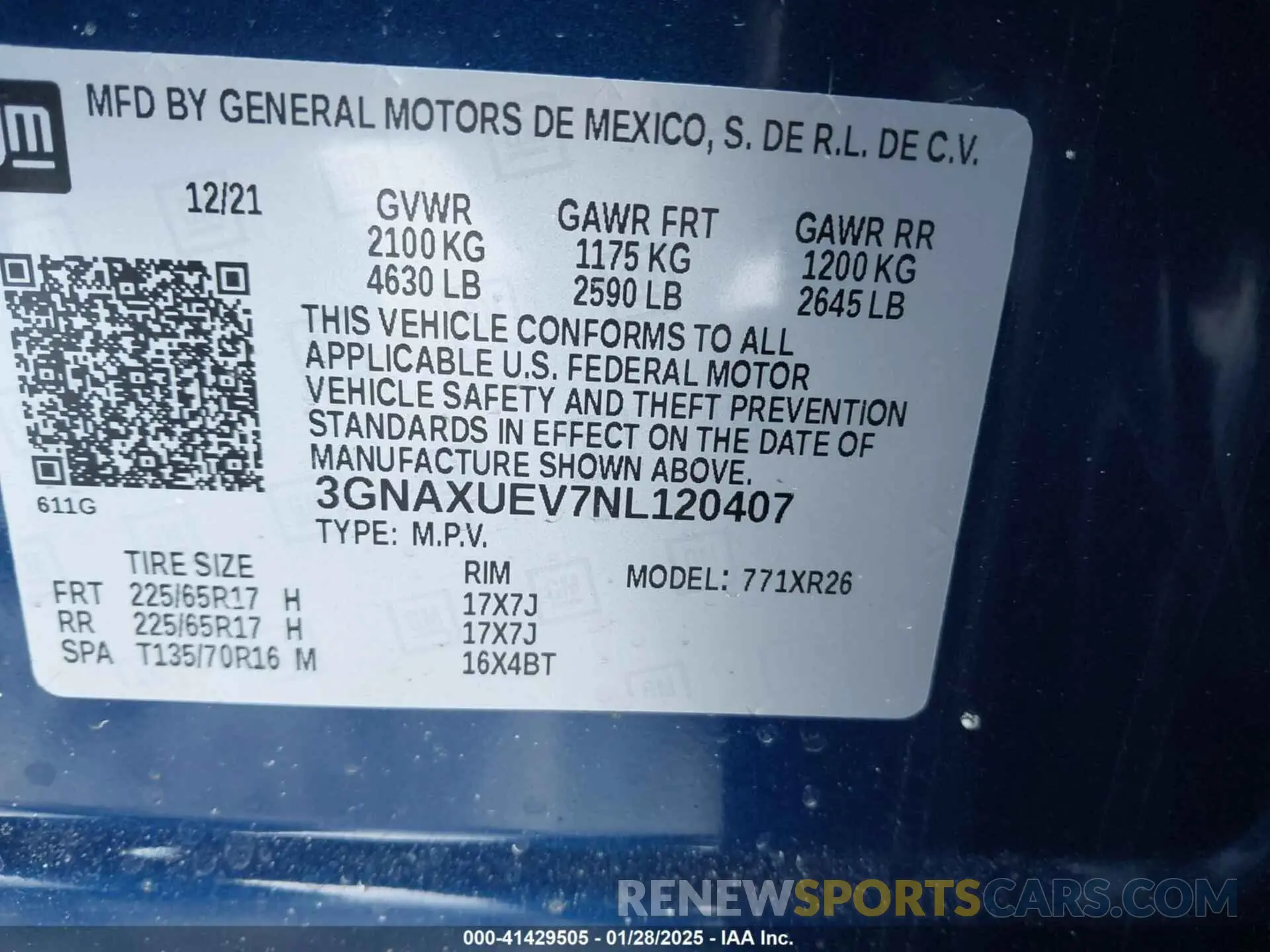 9 Photograph of a damaged car 3GNAXUEV7NL120407 CHEVROLET EQUINOX 2022