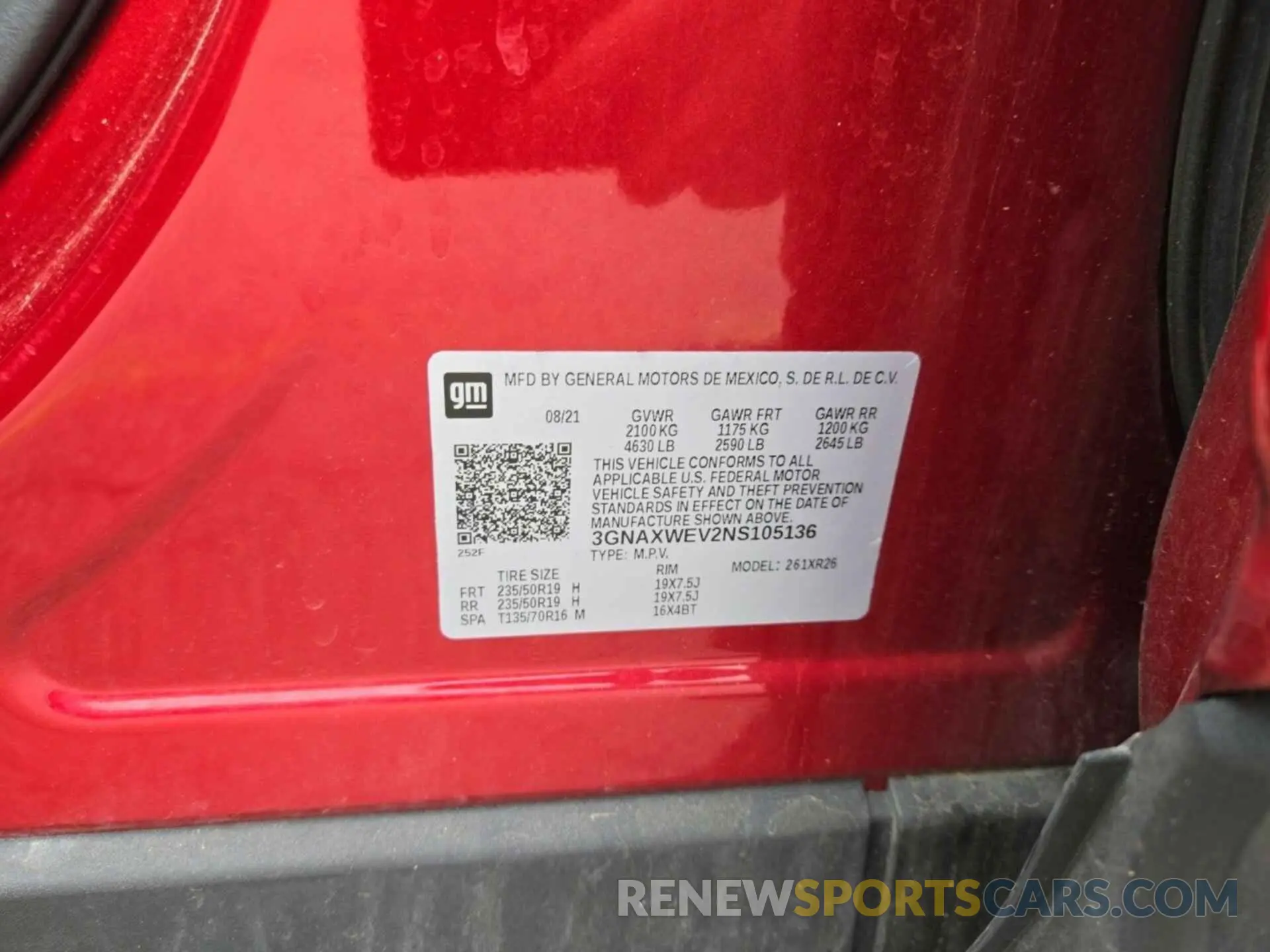 4 Photograph of a damaged car 3GNAXWEV2NS105136 CHEVROLET EQUINOX 2022