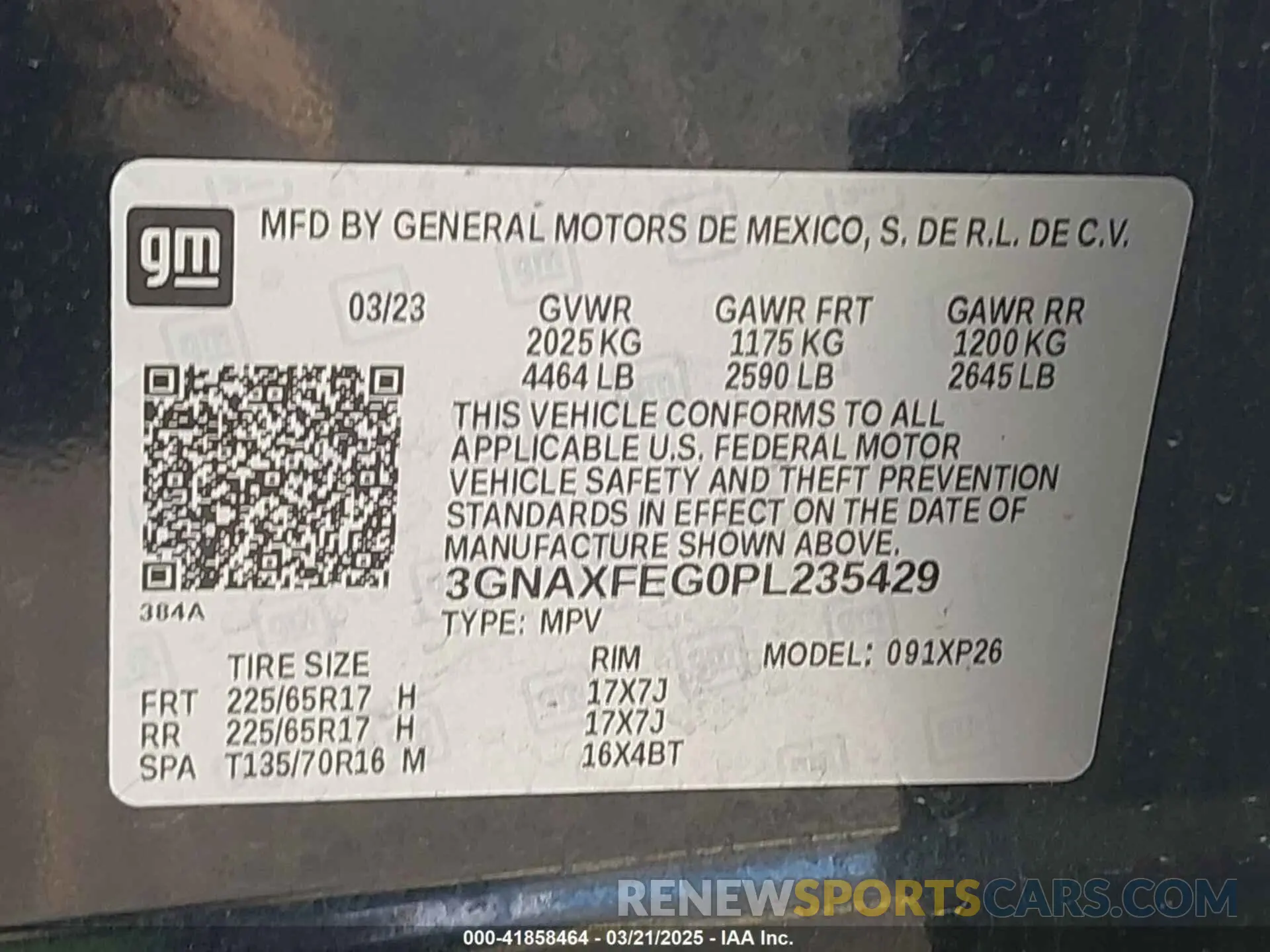 9 Photograph of a damaged car 3GNAXFEG0PL235429 CHEVROLET EQUINOX 2023