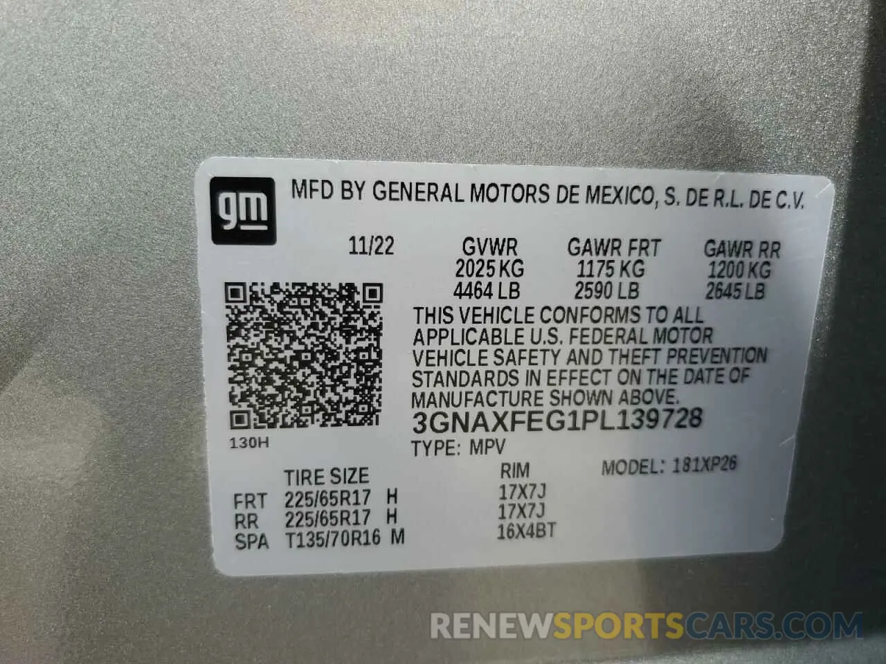 16 Photograph of a damaged car 3GNAXFEG1PL139728 CHEVROLET EQUINOX 2023