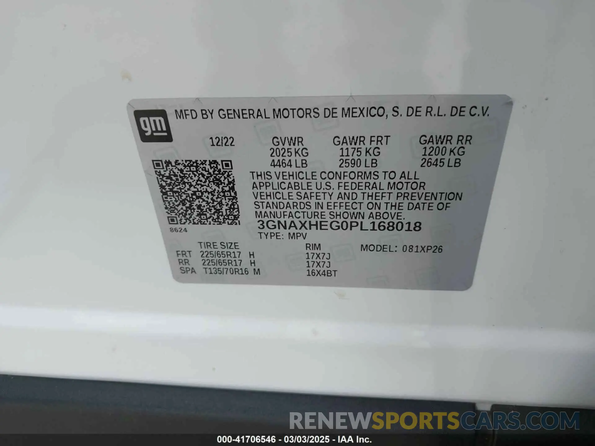 9 Photograph of a damaged car 3GNAXHEG0PL168018 CHEVROLET EQUINOX 2023