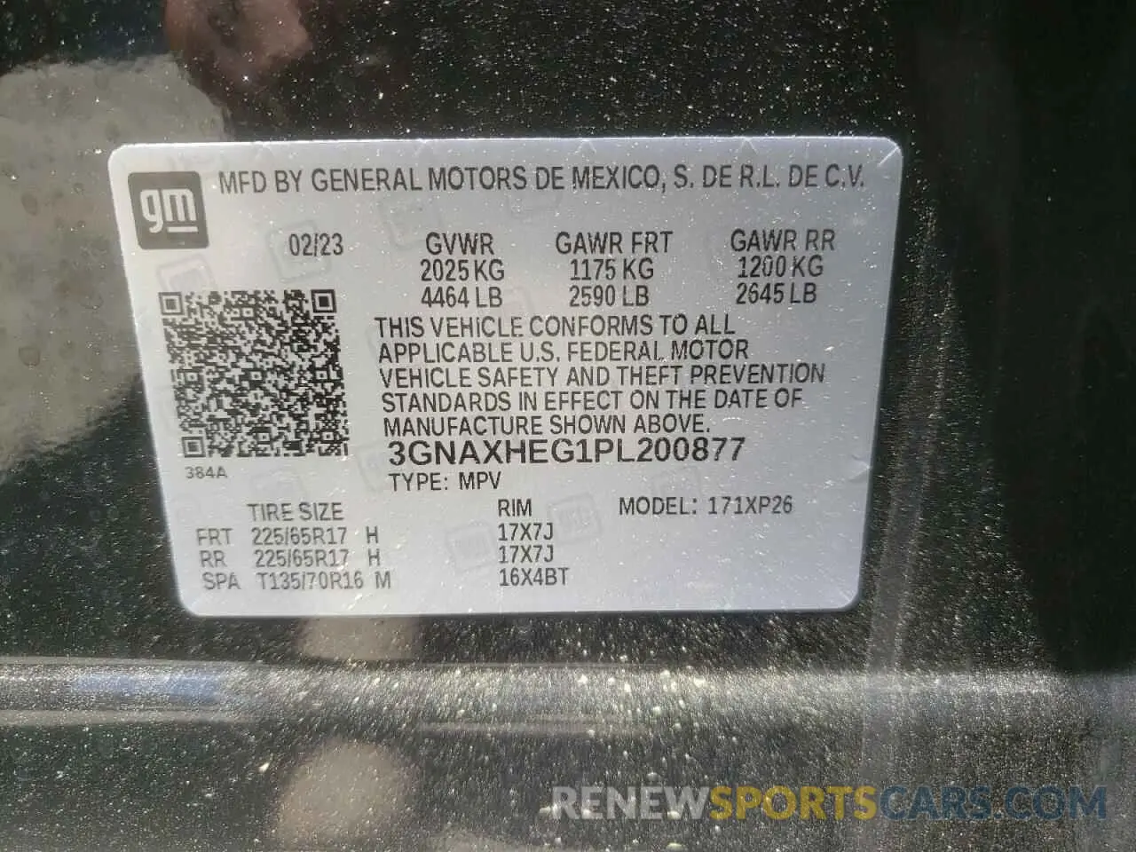 13 Photograph of a damaged car 3GNAXHEG1PL200877 CHEVROLET EQUINOX 2023