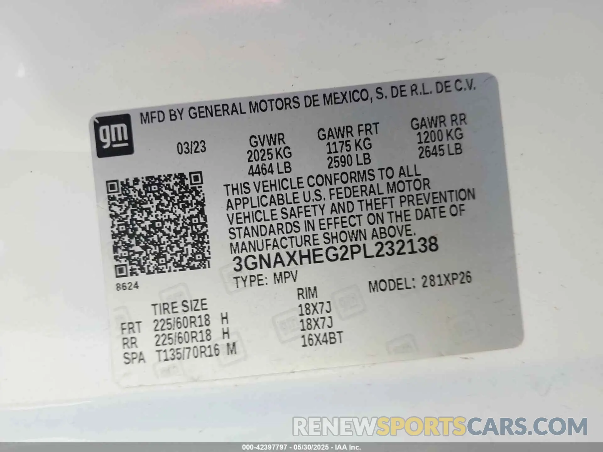 9 Photograph of a damaged car 3GNAXHEG2PL232138 CHEVROLET EQUINOX 2023