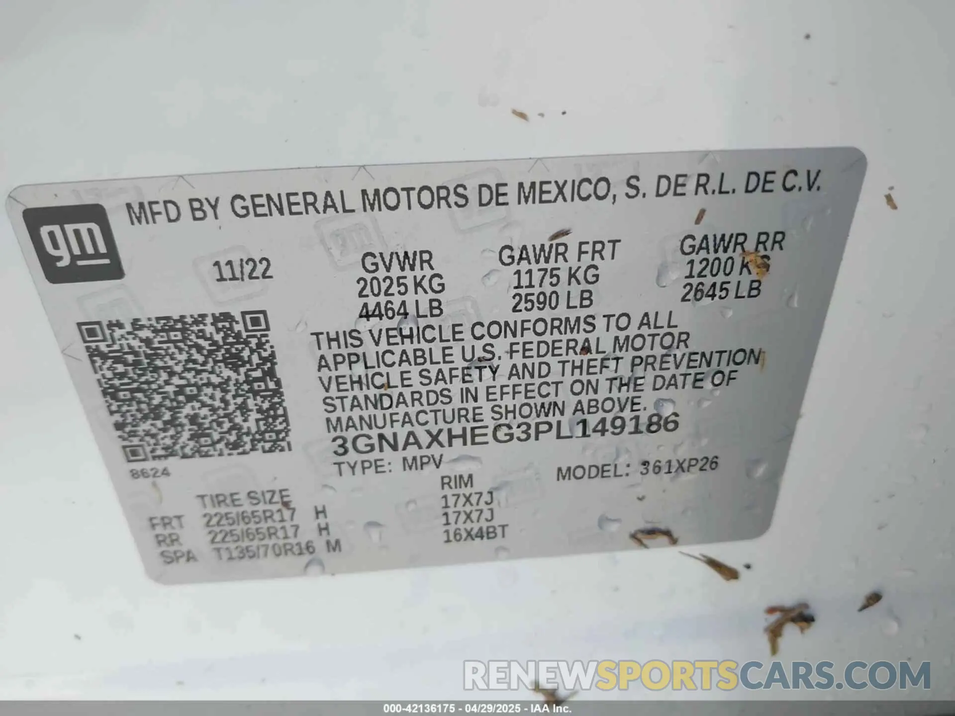 9 Photograph of a damaged car 3GNAXHEG3PL149186 CHEVROLET EQUINOX 2023