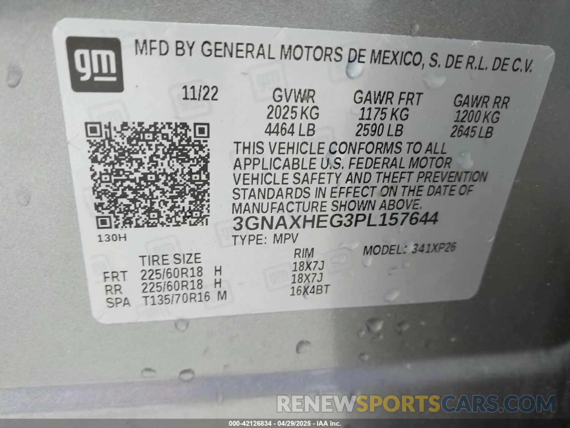 9 Photograph of a damaged car 3GNAXHEG3PL157644 CHEVROLET EQUINOX 2023
