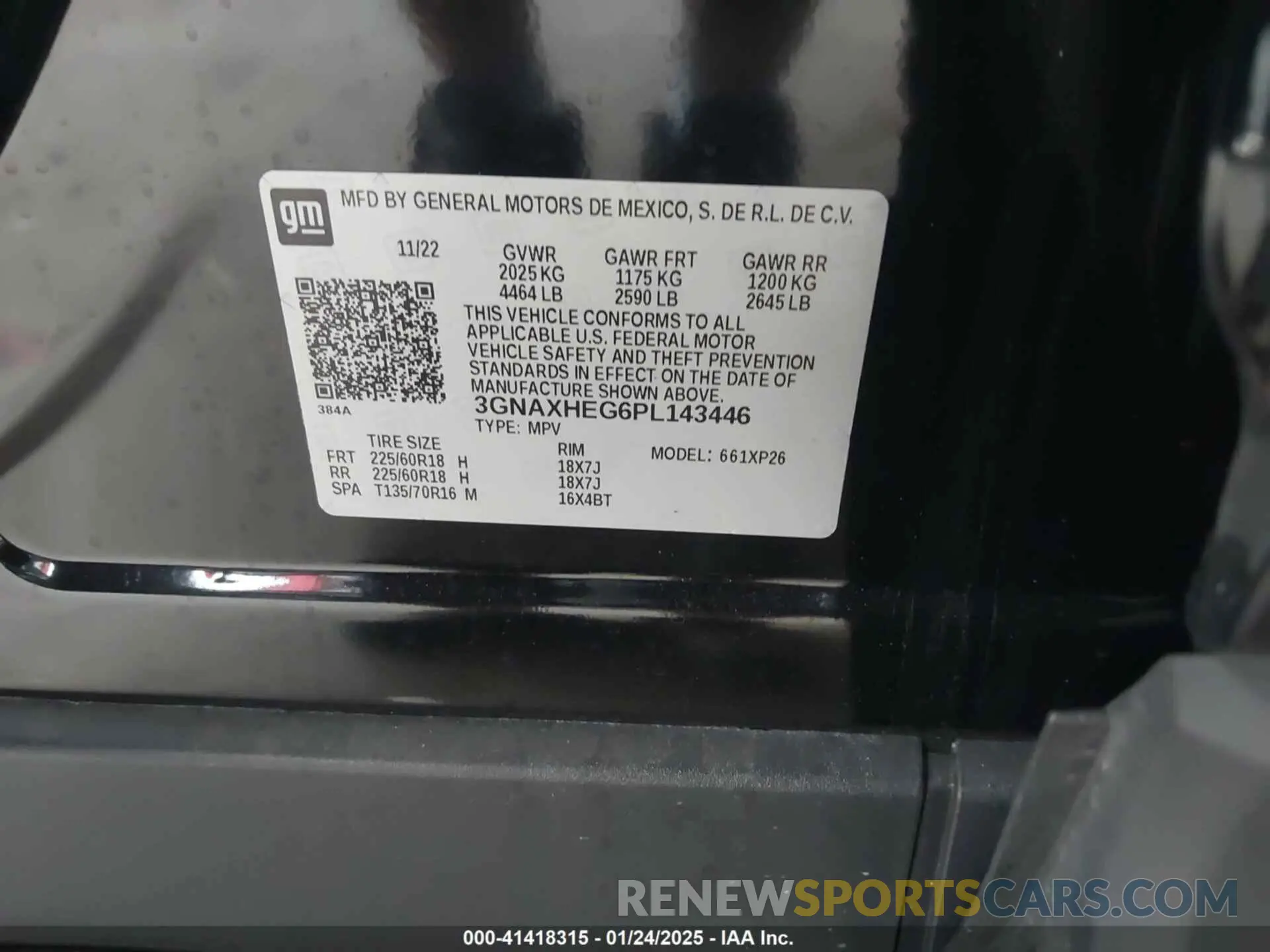 9 Photograph of a damaged car 3GNAXHEG6PL143446 CHEVROLET EQUINOX 2023