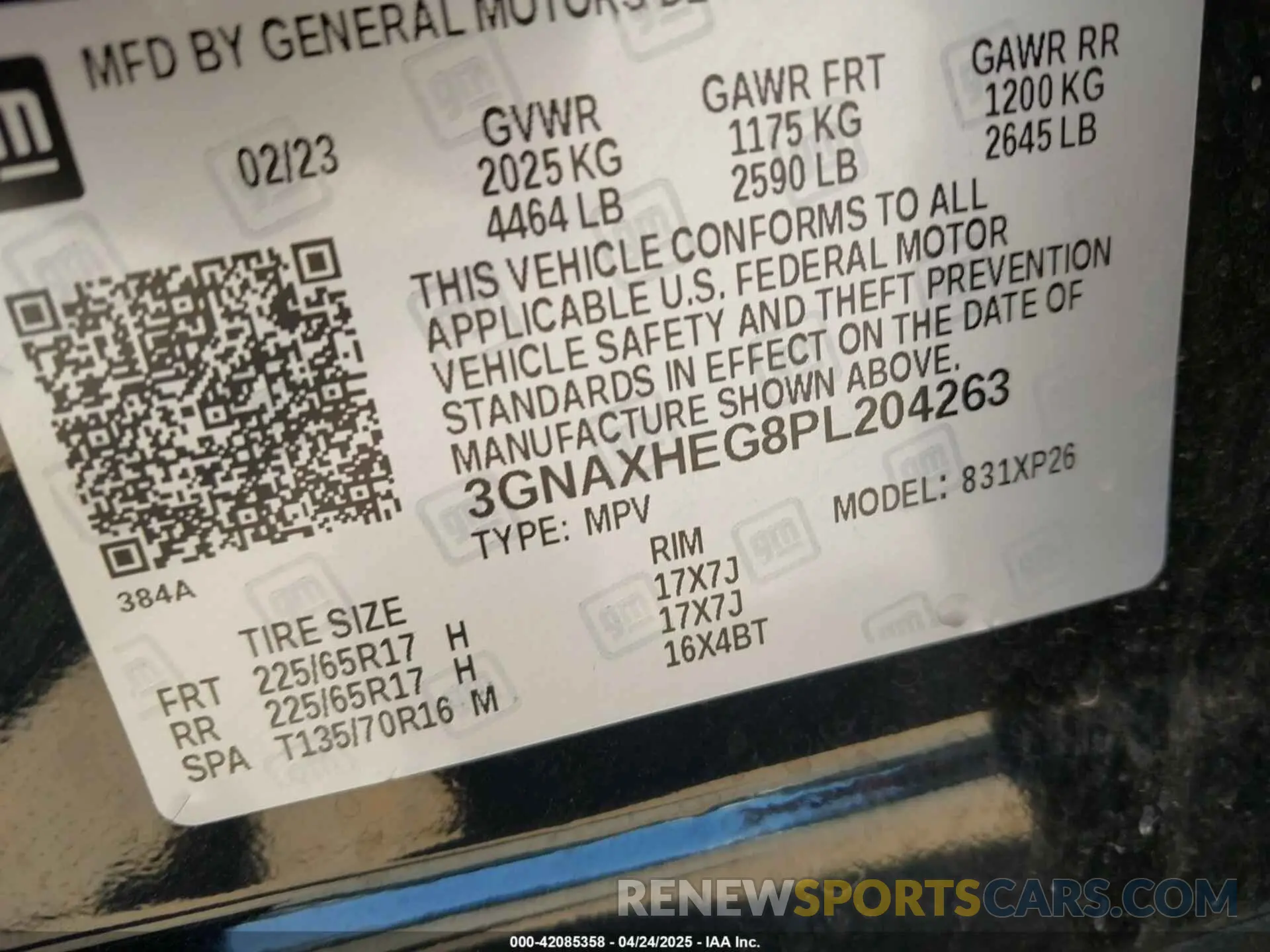 9 Photograph of a damaged car 3GNAXHEG8PL204263 CHEVROLET EQUINOX 2023