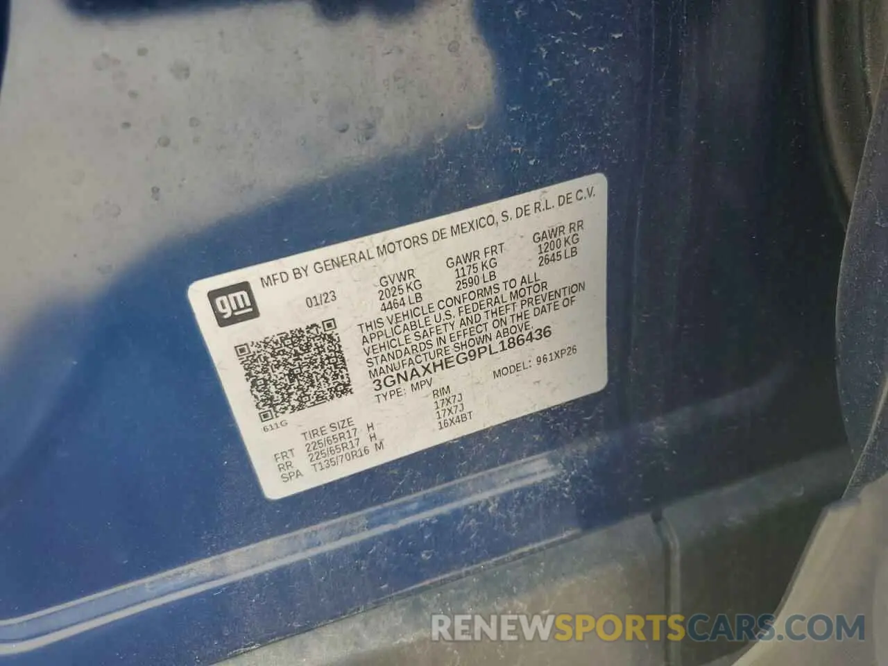 13 Photograph of a damaged car 3GNAXHEG9PL186436 CHEVROLET EQUINOX 2023