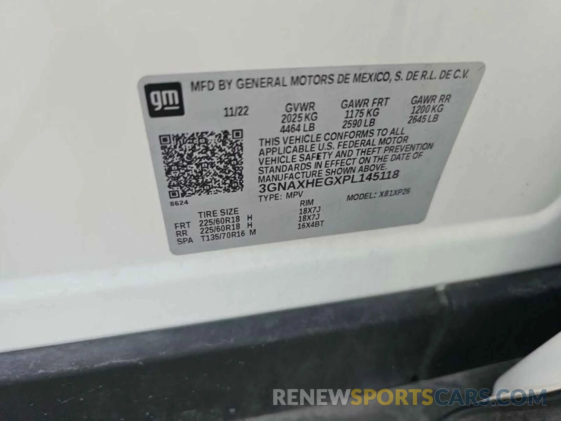 23 Photograph of a damaged car 3GNAXHEGXPL145118 CHEVROLET EQUINOX 2023
