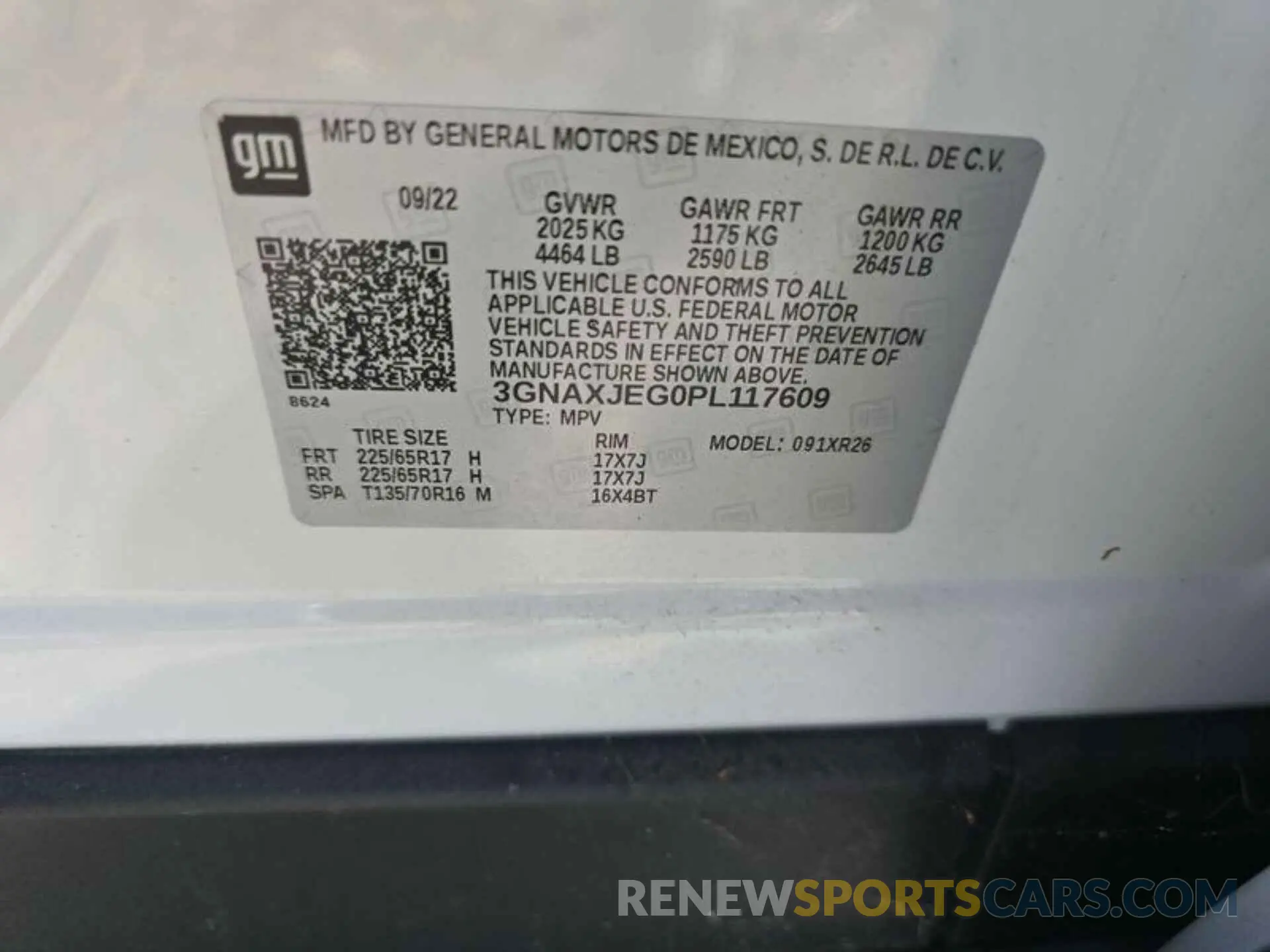 4 Photograph of a damaged car 3GNAXJEG0PL117609 CHEVROLET EQUINOX 2023