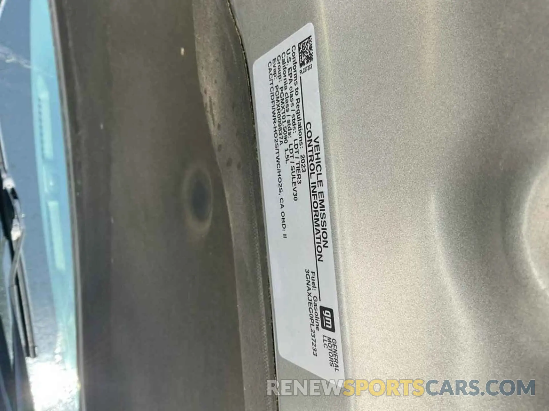 1 Photograph of a damaged car 3GNAXJEG0PL237233 CHEVROLET EQUINOX 2023