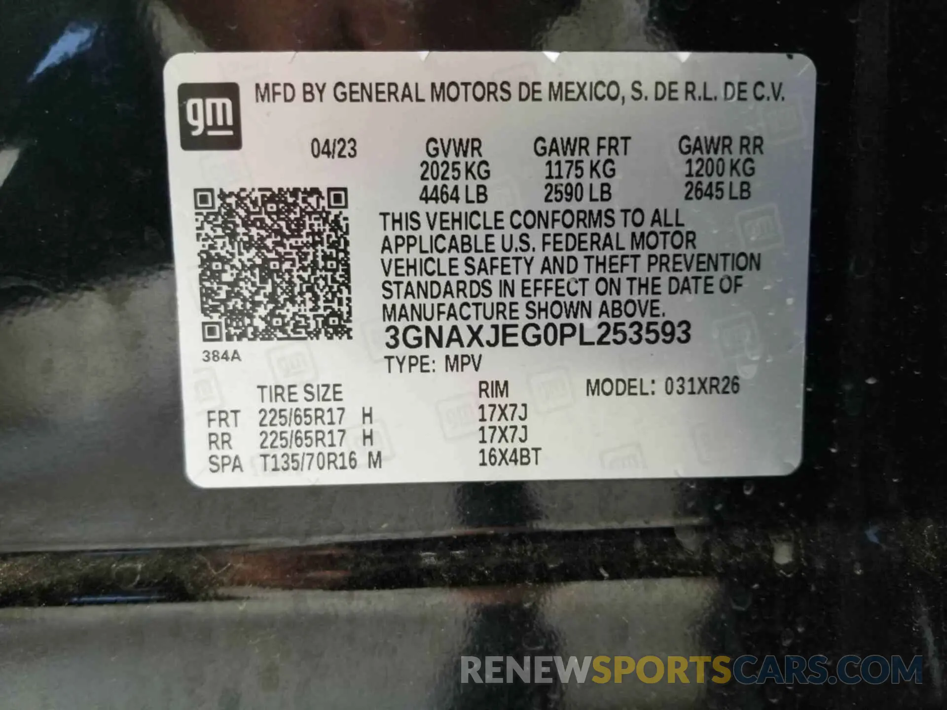22 Photograph of a damaged car 3GNAXJEG0PL253593 CHEVROLET EQUINOX 2023