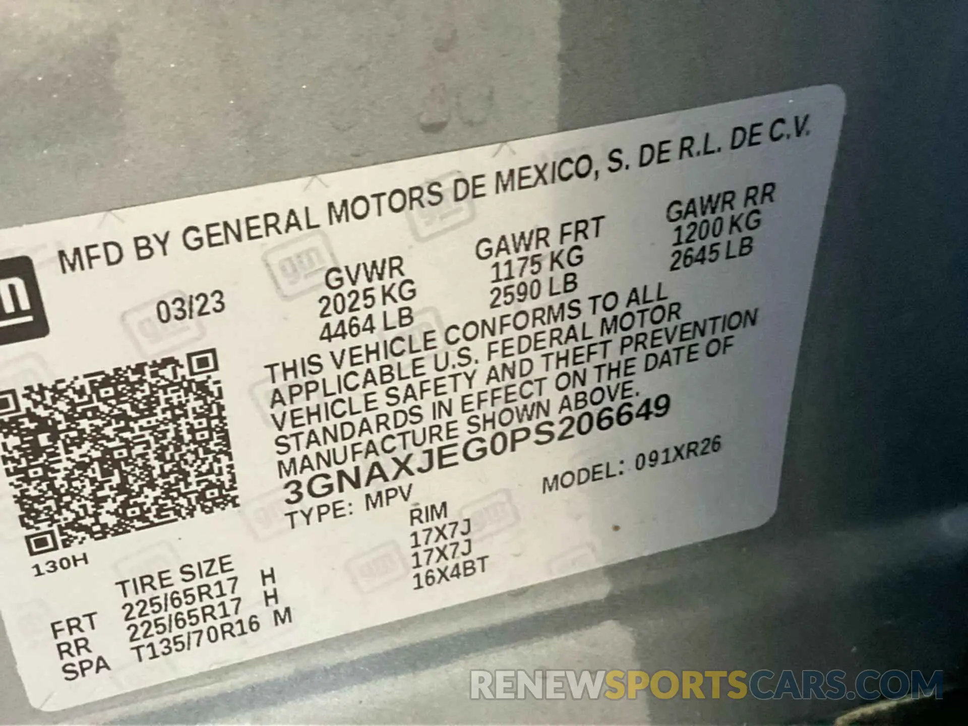 6 Photograph of a damaged car 3GNAXJEG0PS206649 CHEVROLET EQUINOX 2023