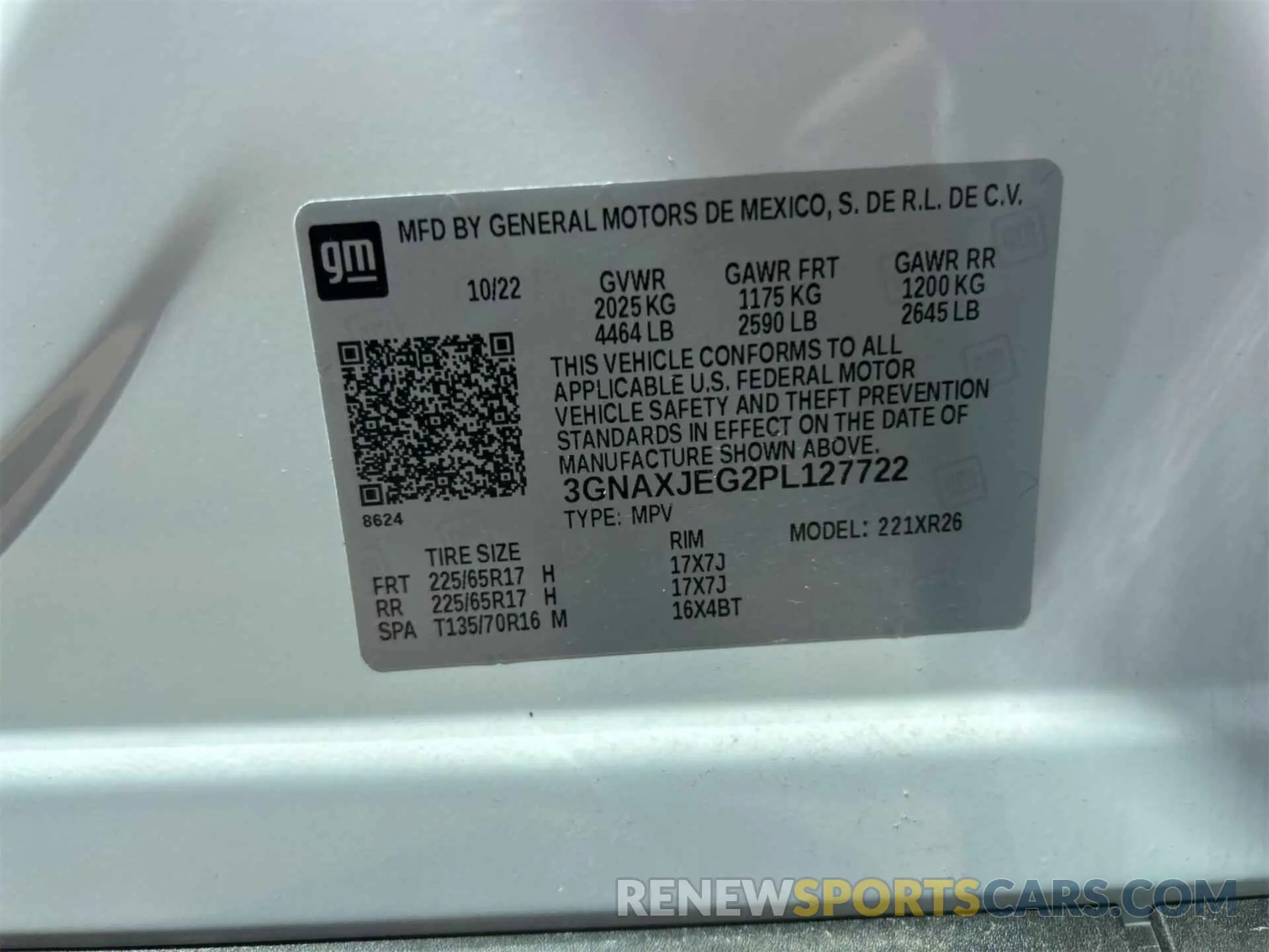10 Photograph of a damaged car 3GNAXJEG2PL127722 CHEVROLET EQUINOX 2023