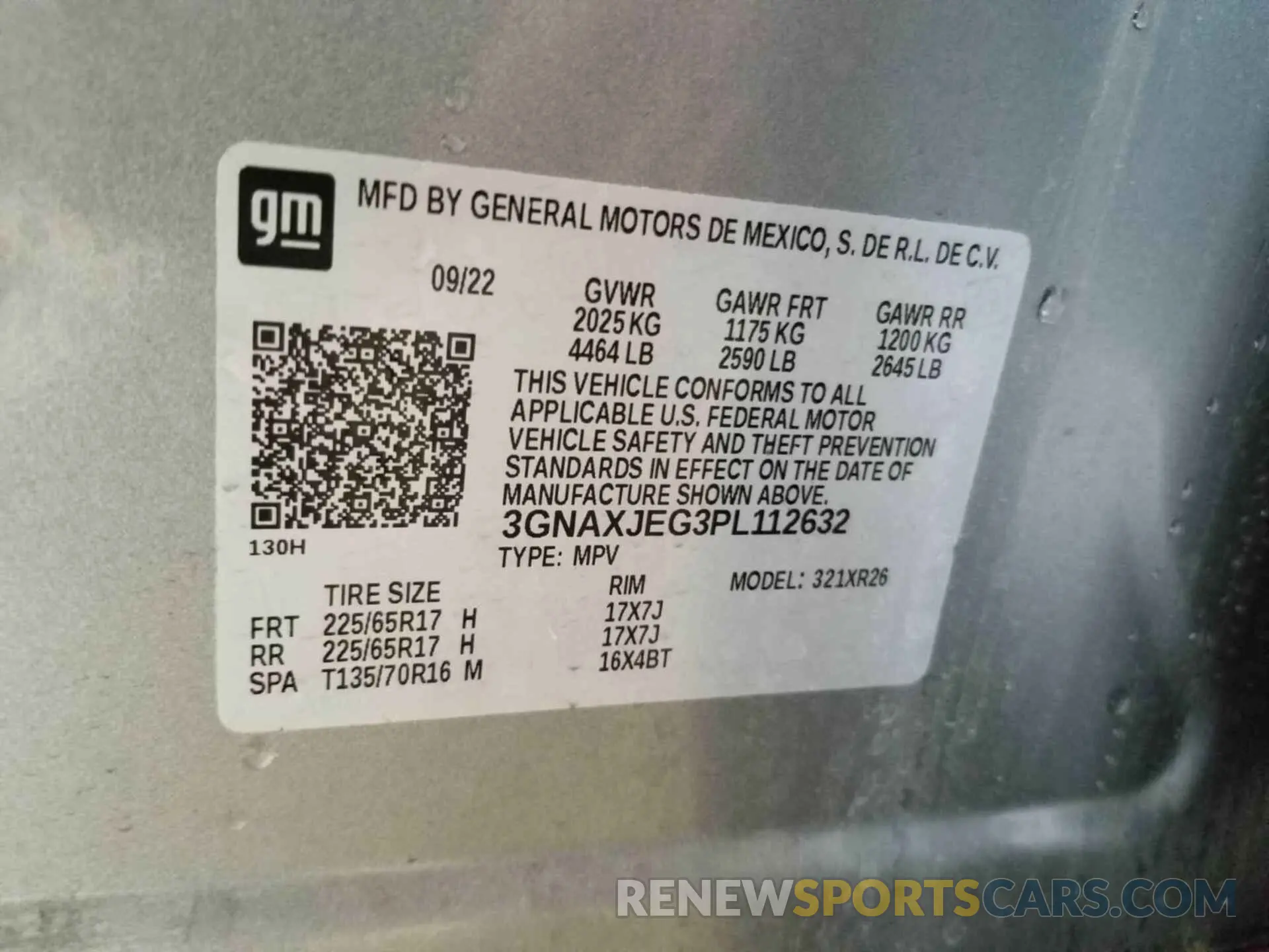 5 Photograph of a damaged car 3GNAXJEG3PL112632 CHEVROLET EQUINOX 2023