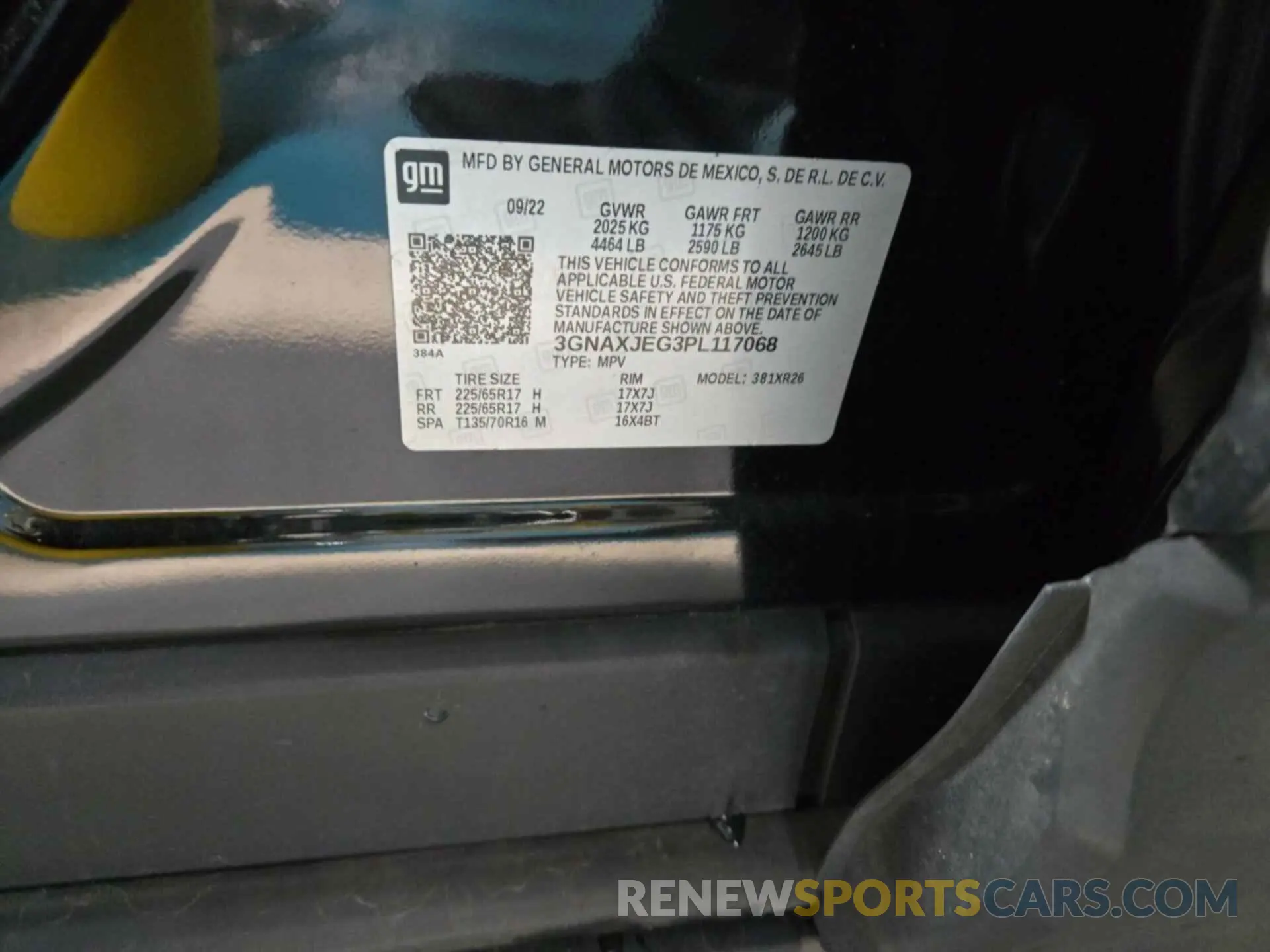 5 Photograph of a damaged car 3GNAXJEG3PL117068 CHEVROLET EQUINOX 2023