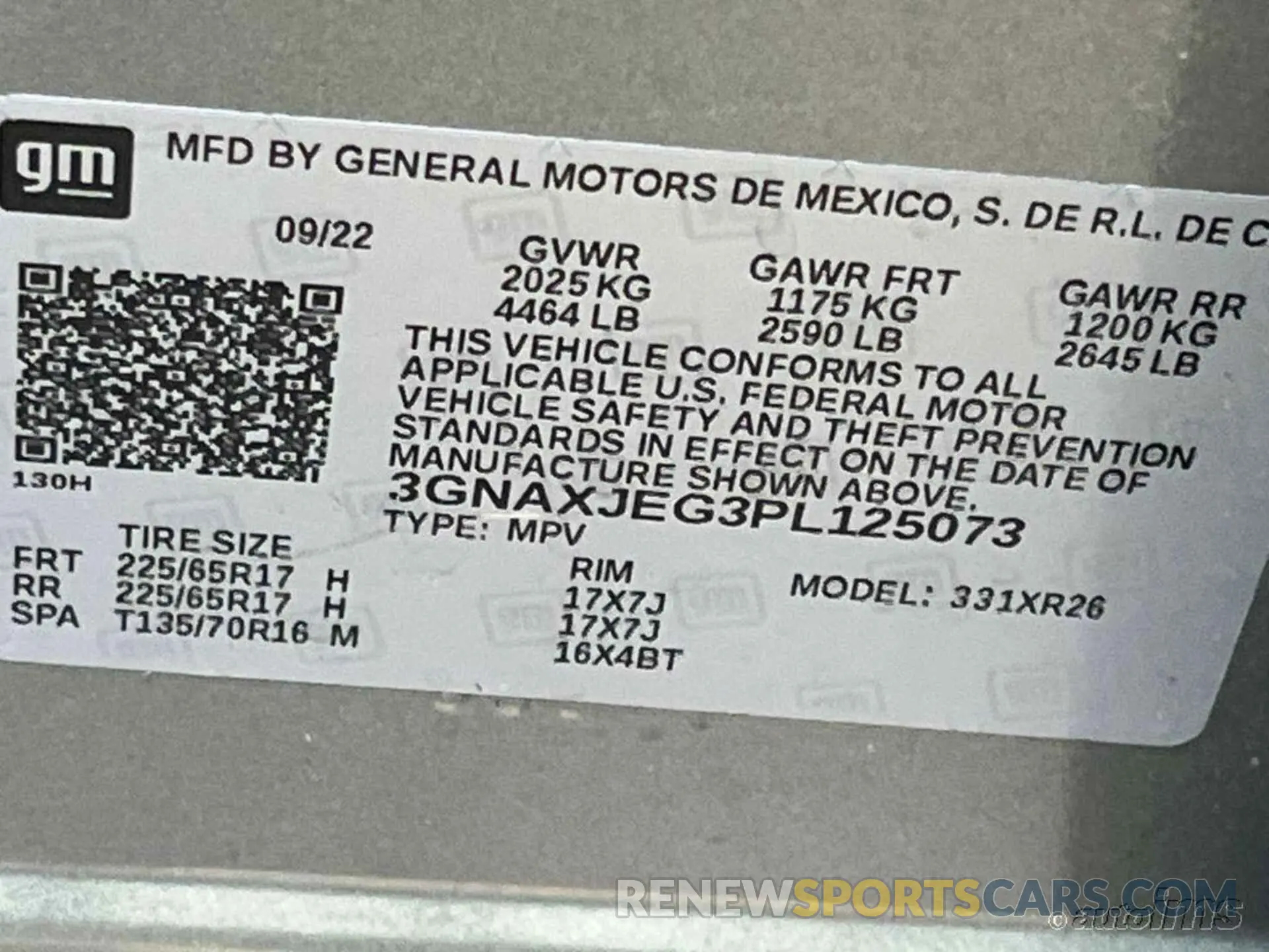 7 Photograph of a damaged car 3GNAXJEG3PL125073 CHEVROLET EQUINOX 2023