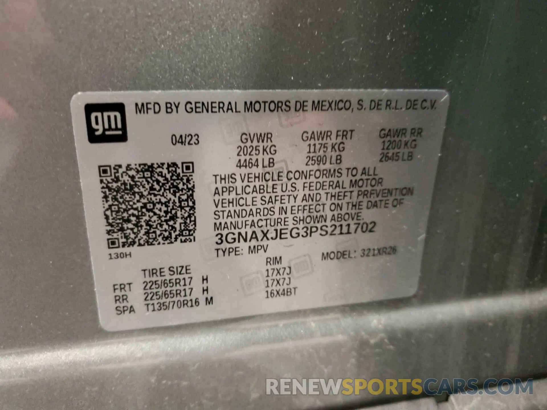 14 Photograph of a damaged car 3GNAXJEG3PS211702 CHEVROLET EQUINOX 2023