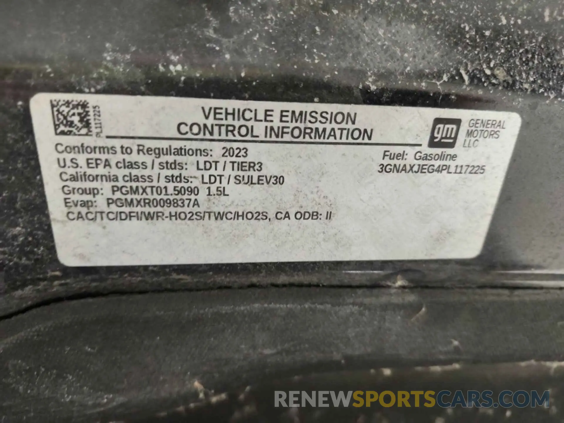 17 Photograph of a damaged car 3GNAXJEG4PL117225 CHEVROLET EQUINOX 2023