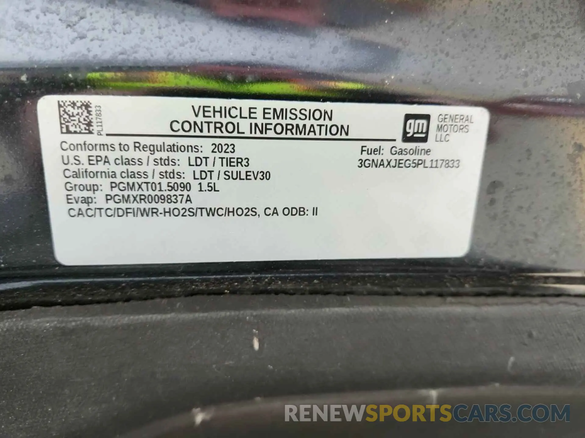 13 Photograph of a damaged car 3GNAXJEG5PL117833 CHEVROLET EQUINOX 2023