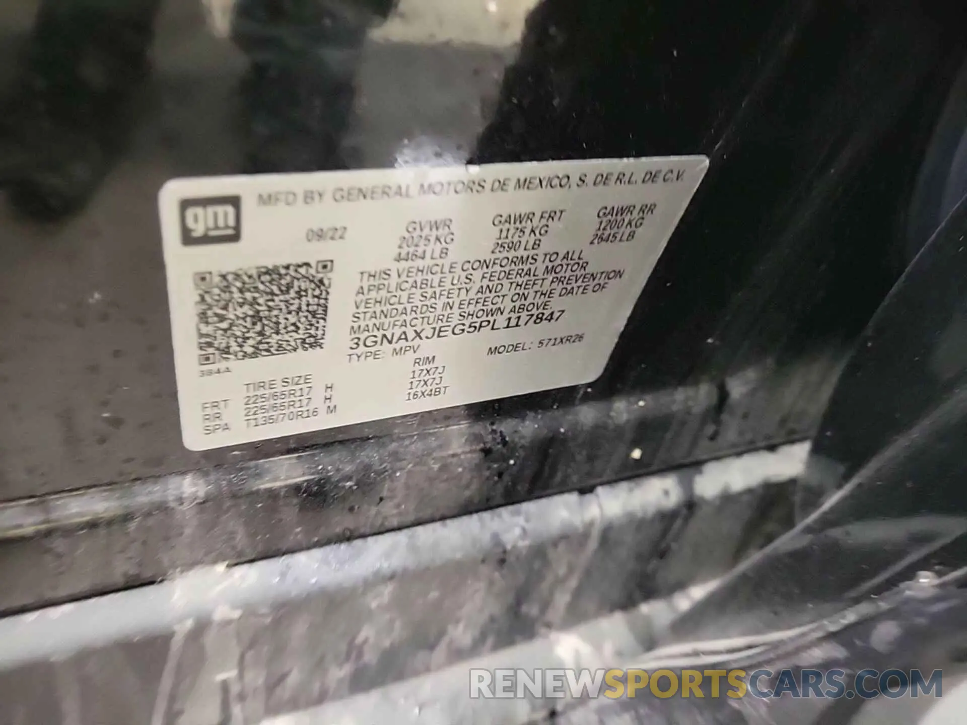 10 Photograph of a damaged car 3GNAXJEG5PL117847 CHEVROLET EQUINOX 2023