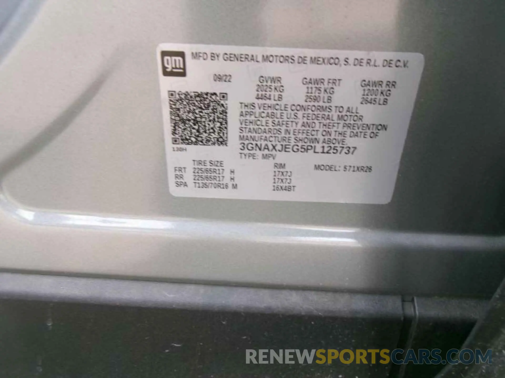 13 Photograph of a damaged car 3GNAXJEG5PL125737 CHEVROLET EQUINOX 2023