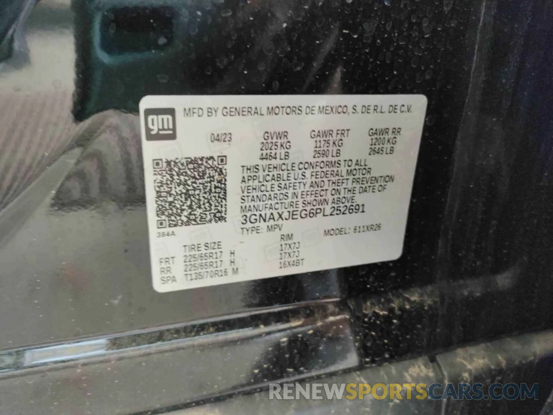 10 Photograph of a damaged car 3GNAXJEG6PL252691 CHEVROLET EQUINOX 2023