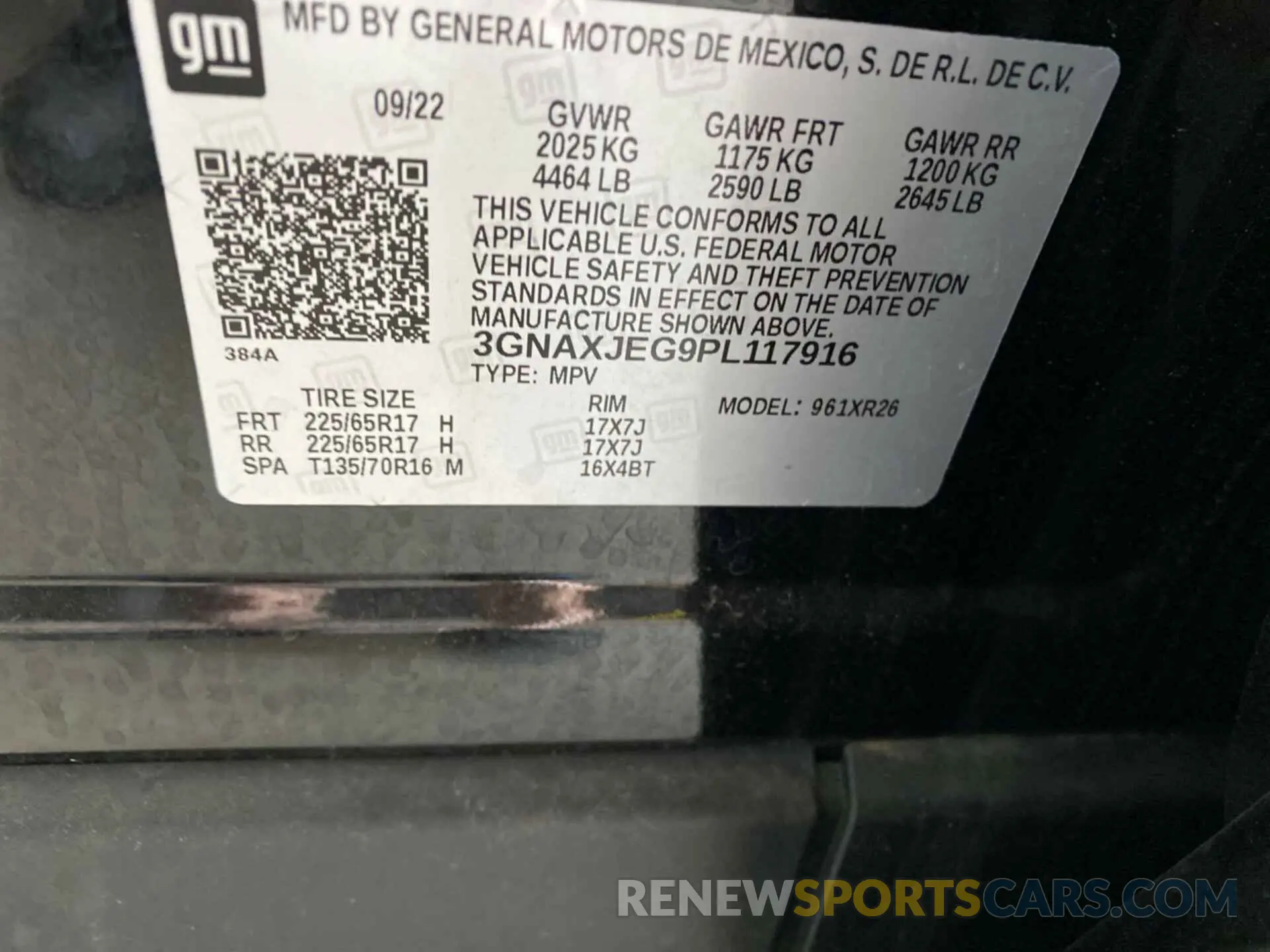 10 Photograph of a damaged car 3GNAXJEG9PL117916 CHEVROLET EQUINOX 2023