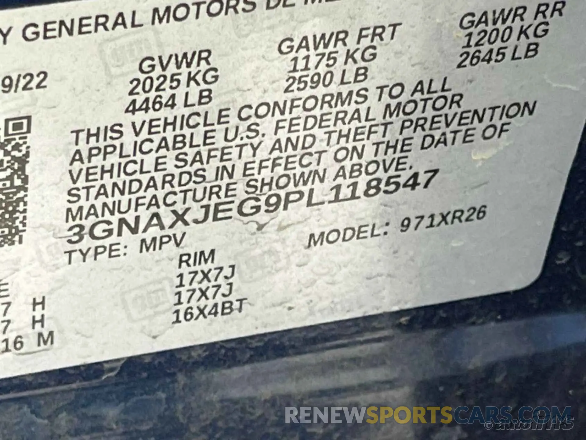 3 Photograph of a damaged car 3GNAXJEG9PL118547 CHEVROLET EQUINOX 2023