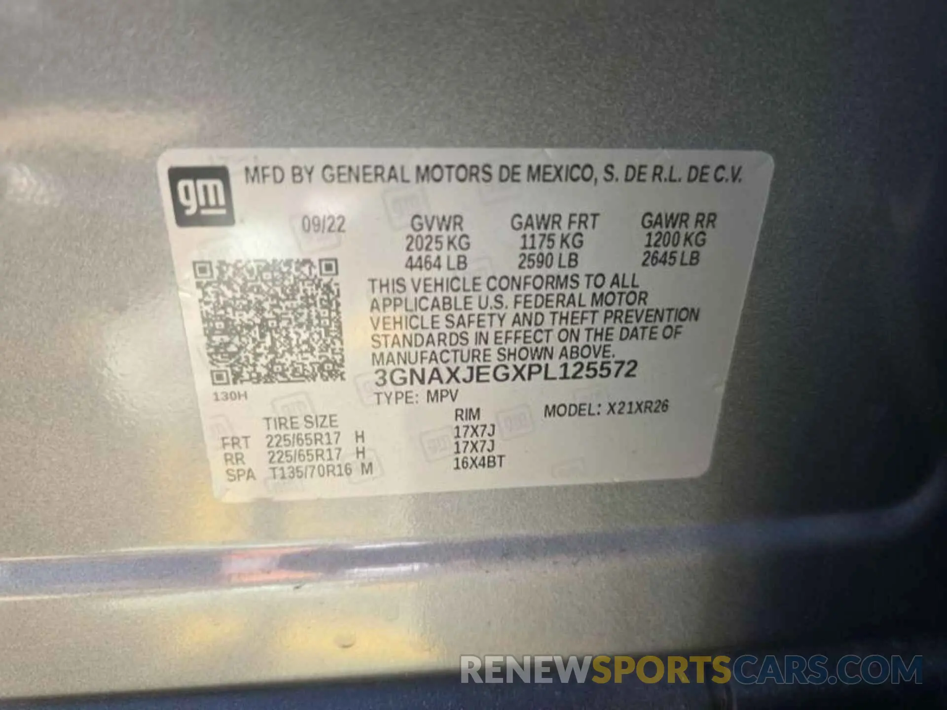 5 Photograph of a damaged car 3GNAXJEGXPL125572 CHEVROLET EQUINOX 2023