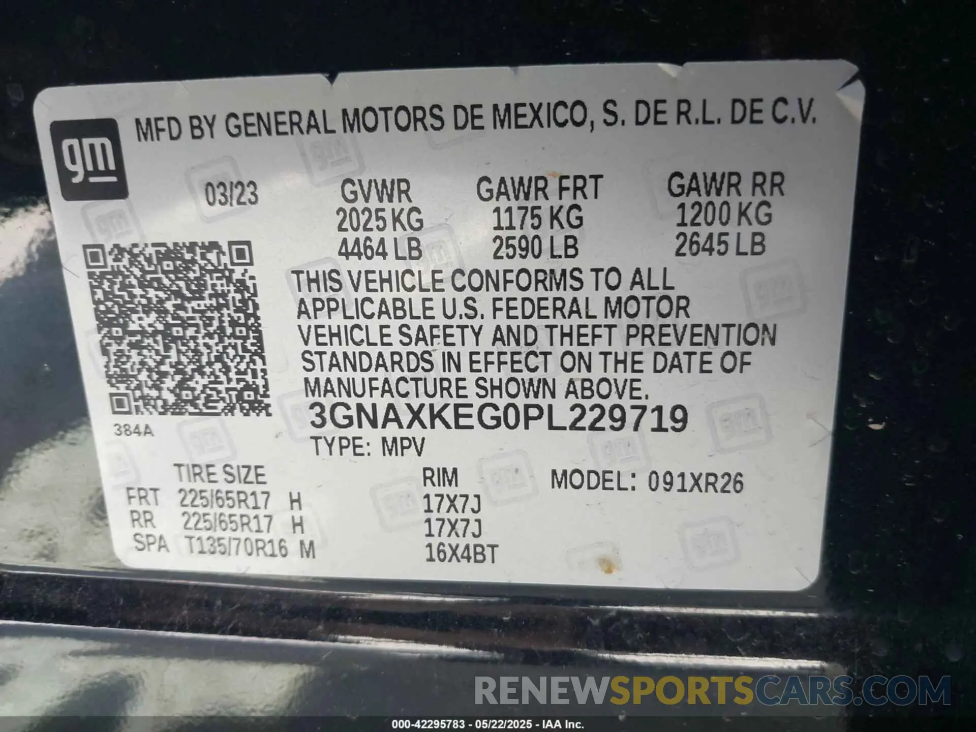 9 Photograph of a damaged car 3GNAXKEG0PL229719 CHEVROLET EQUINOX 2023