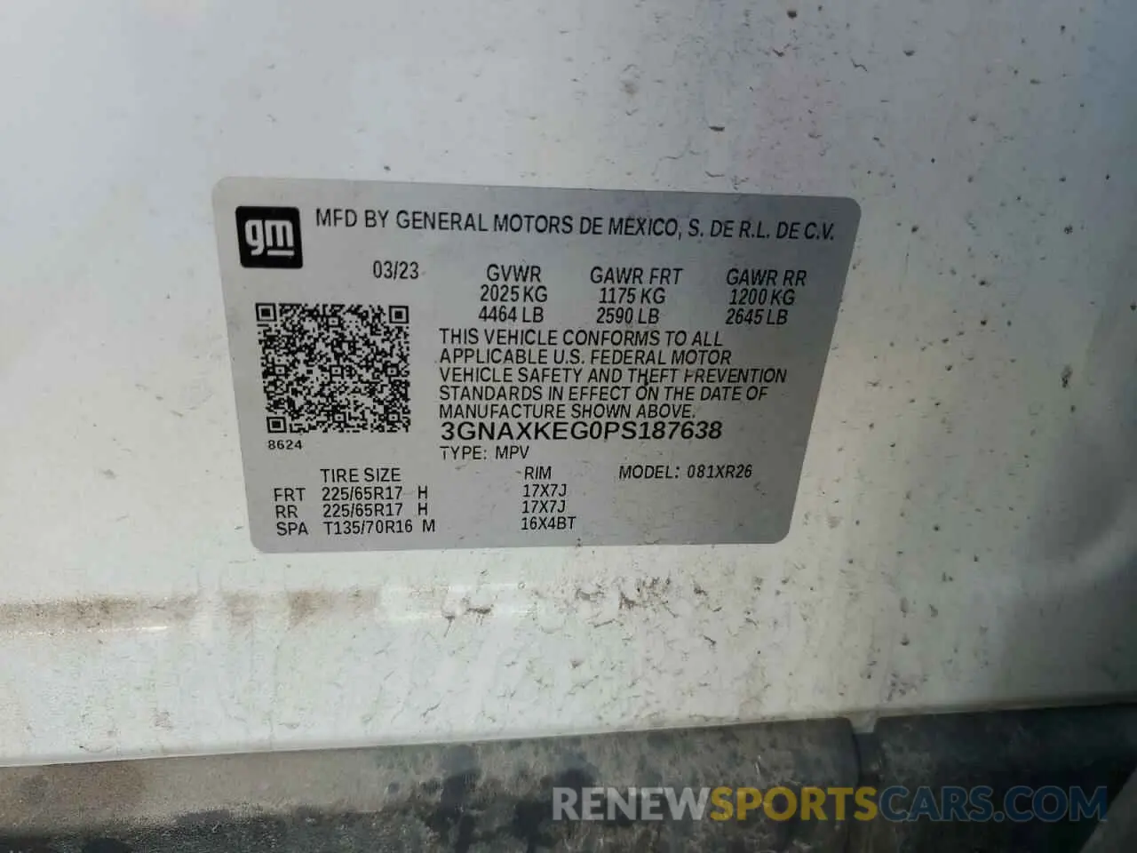 12 Photograph of a damaged car 3GNAXKEG0PS187638 CHEVROLET EQUINOX 2023